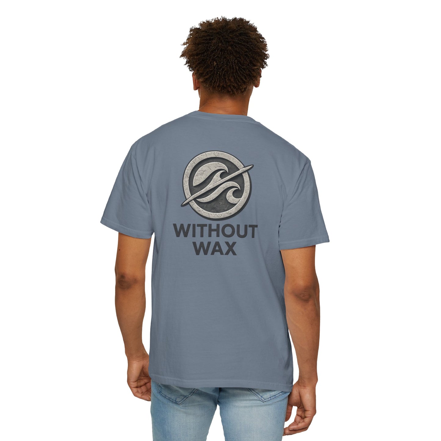 Without Wax Surf Logo T-Shirt – Coastal Wave Badge Graphic Tee | Vintage Streetwear Shirt