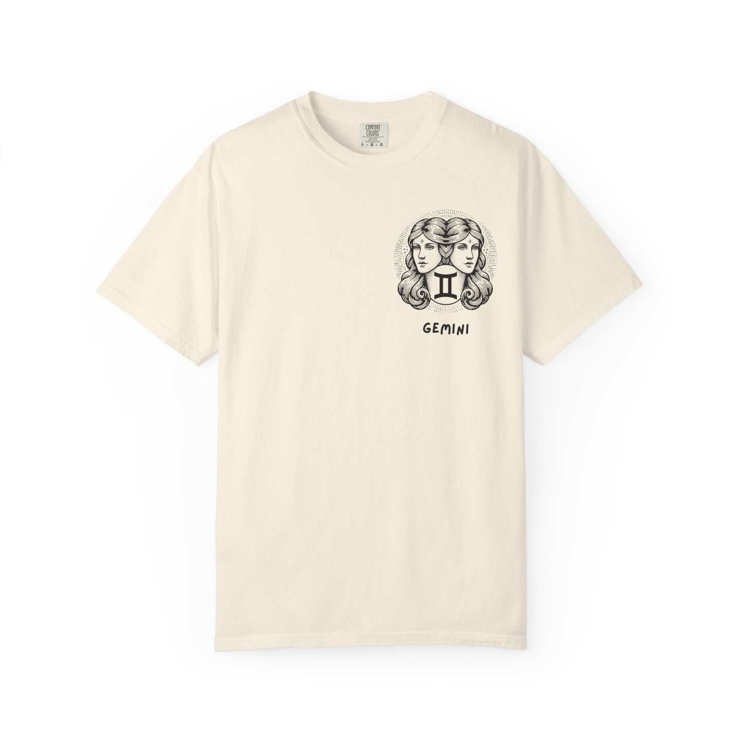 Gemini Zodiac T-Shirt – Twin Faces Astrology Tee | Minimal Celestial Graphic Shirt