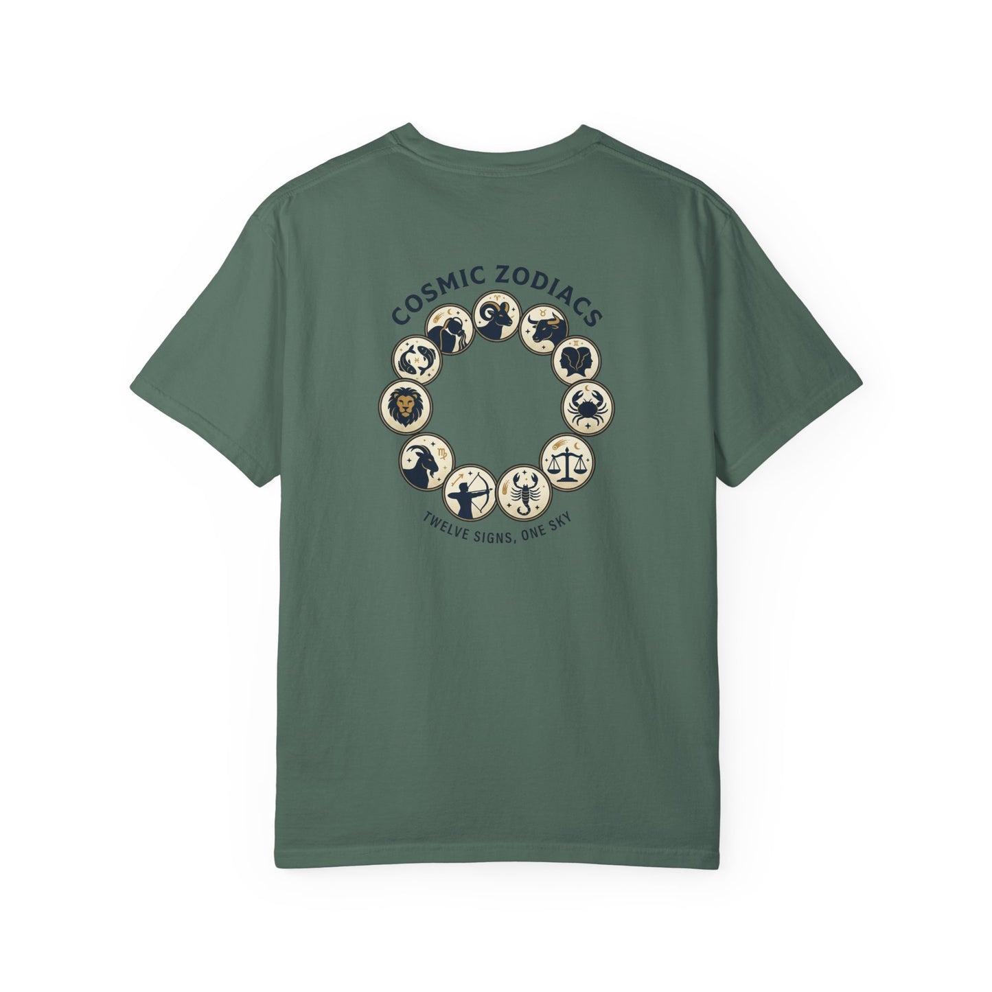 Zodiac Circle T-Shirt – Cosmic Zodiac Astrology Graphic Tee | Celestial Star Sign Shirt, Unisex Tee