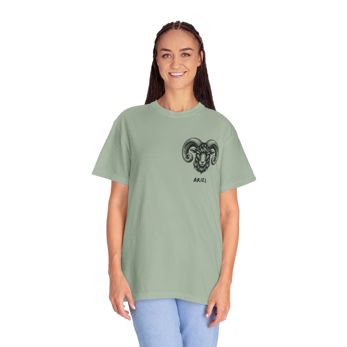 Aries Zodiac T-Shirt – Aries Ram Astrology Graphic Tee | Vintage Star Sign Shirt, Unisex Tee