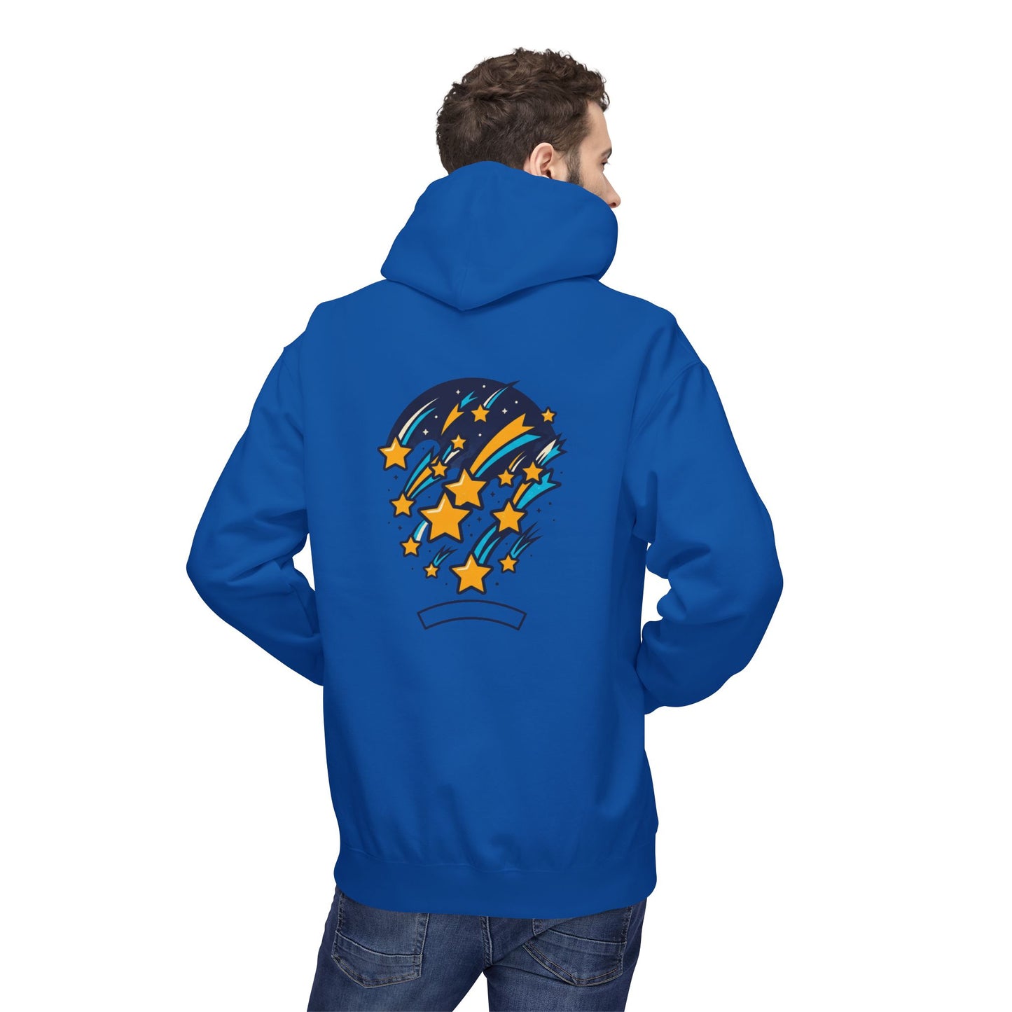 Starfall Hoodie – Shooting Stars Graphic Hoodie | Celestial Aesthetic, Cosmic Streetwear, Unisex Pullover