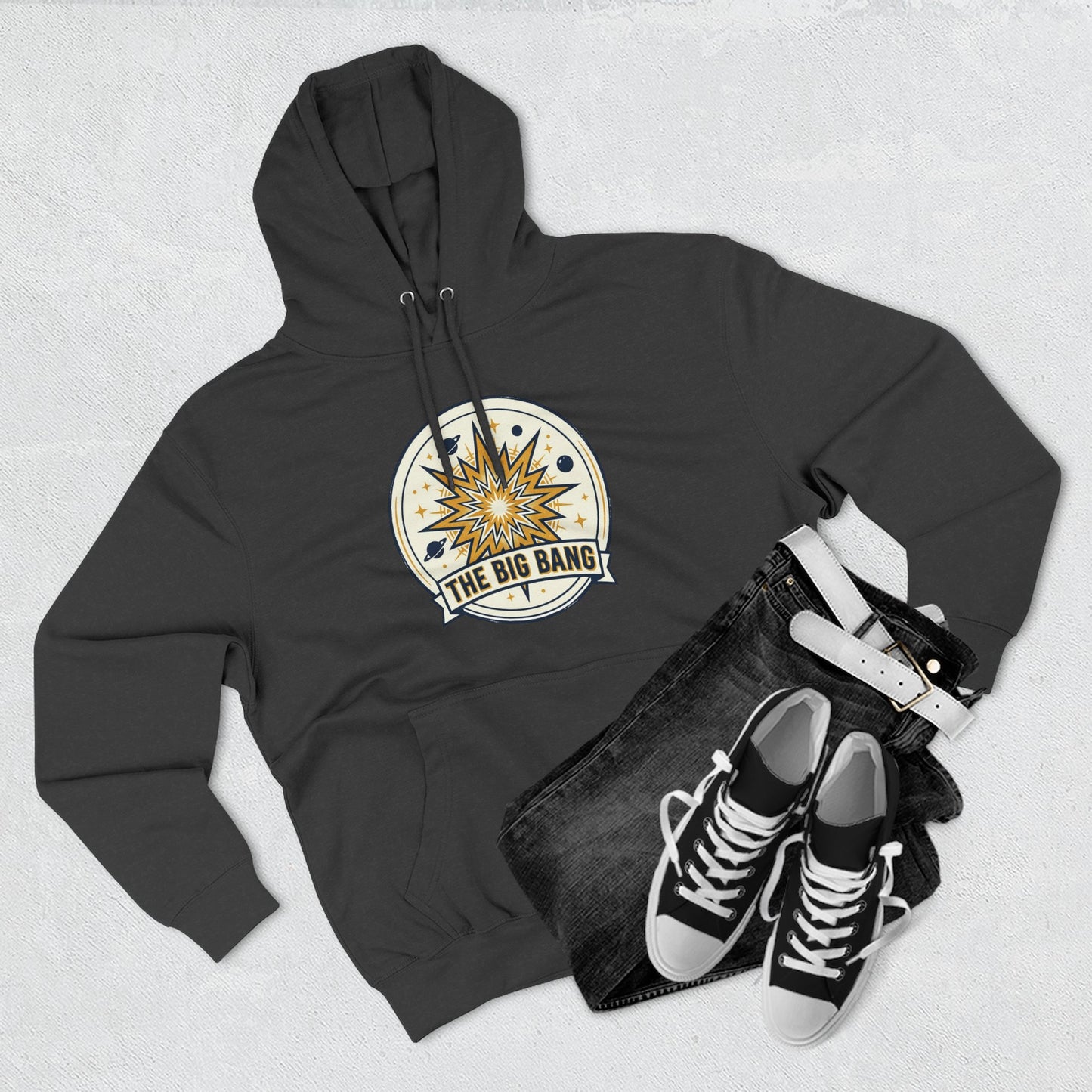 Big Bang Hoodie – Retro Starburst Universe Graphic Hoodie | Astronomy Science Hoodie, Cosmic Streetwear, Unisex Hoodie