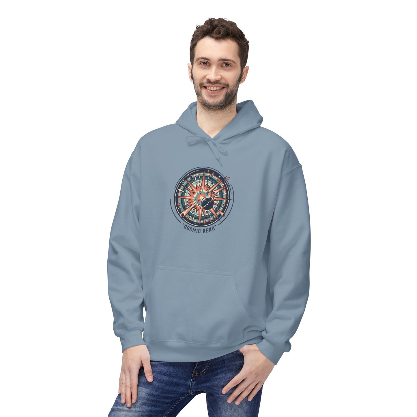 Cosmic Compass Hoodie – Retro Space Navigation Graphic Hoodie | Celestial Streetwear, Vintage Space Aesthetic, Unisex Hoodie