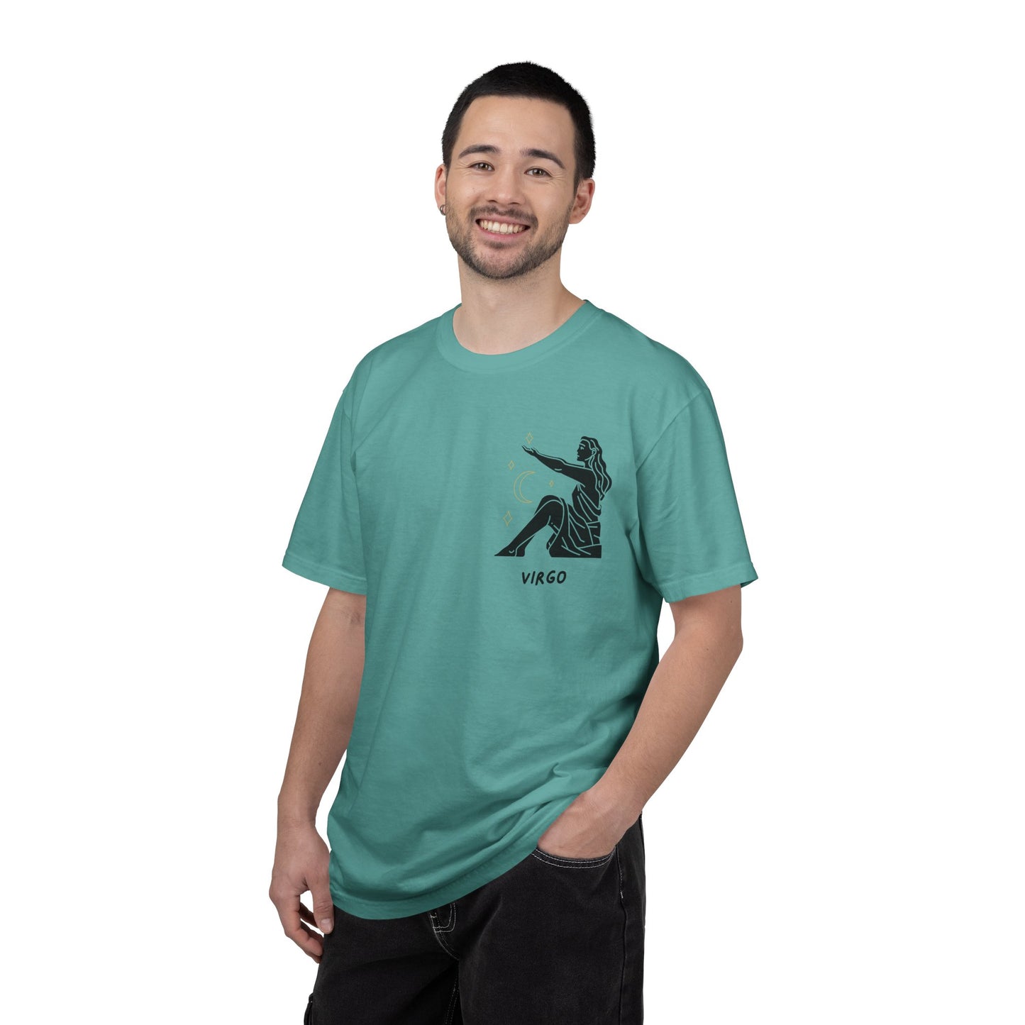 Virgo Zodiac T-Shirt – Minimalist Astrology Tee | Celestial Star Sign Graphic Shirt