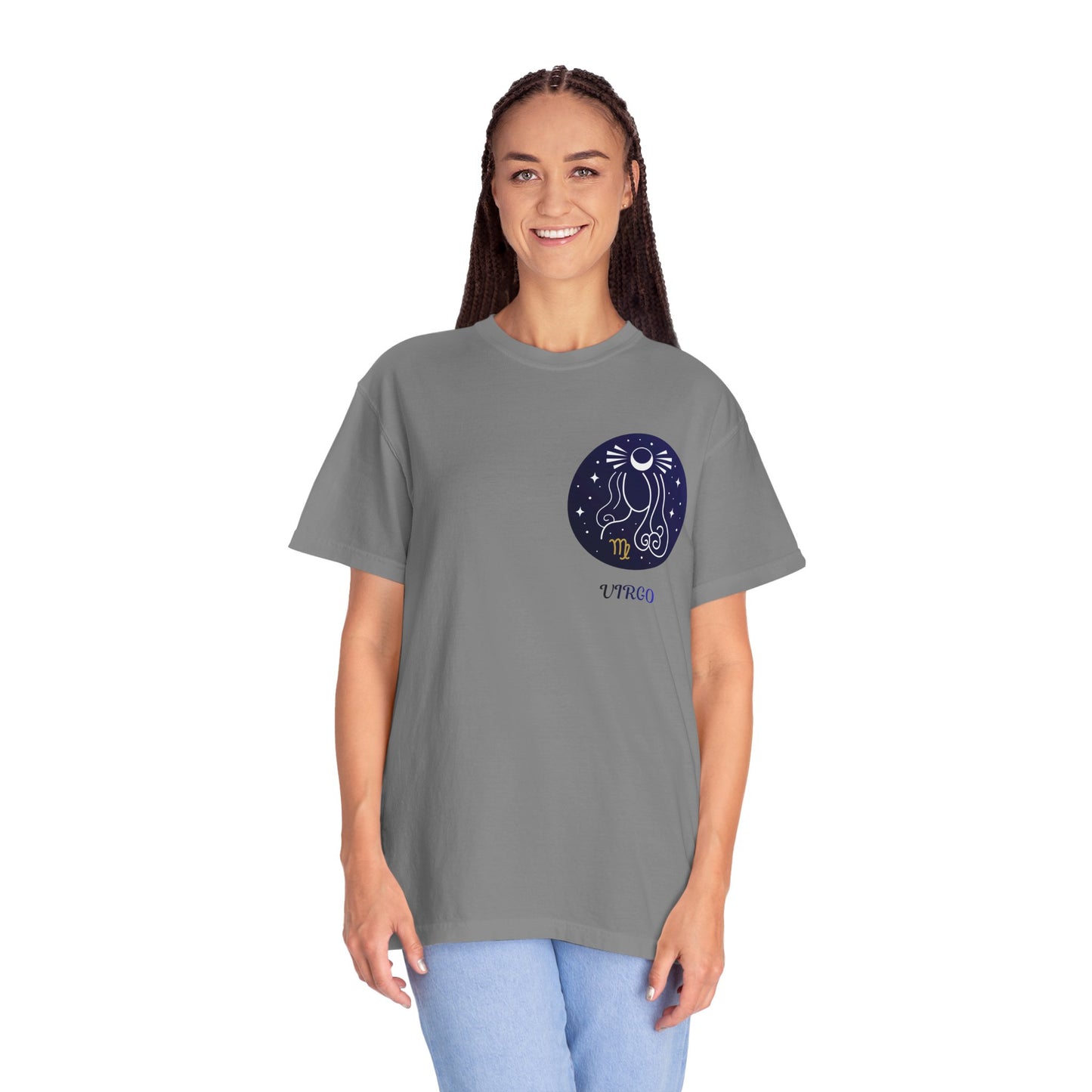 Virgo Zodiac T-Shirt – Celestial Virgo Moon Graphic Tee | Minimal Astrology Shirt