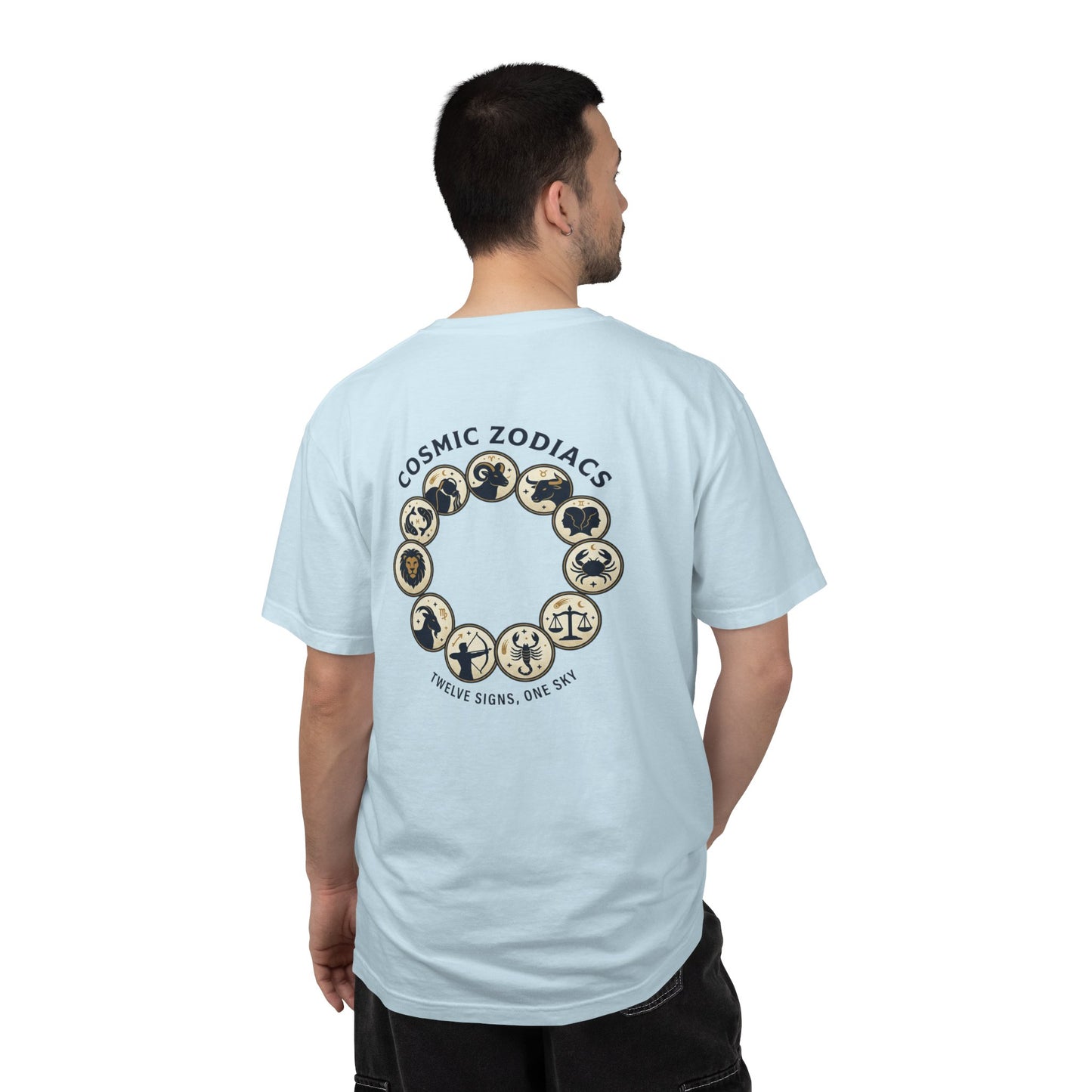 Zodiac Circle T-Shirt – Cosmic Zodiac Astrology Graphic Tee | Celestial Star Sign Shirt, Unisex Tee