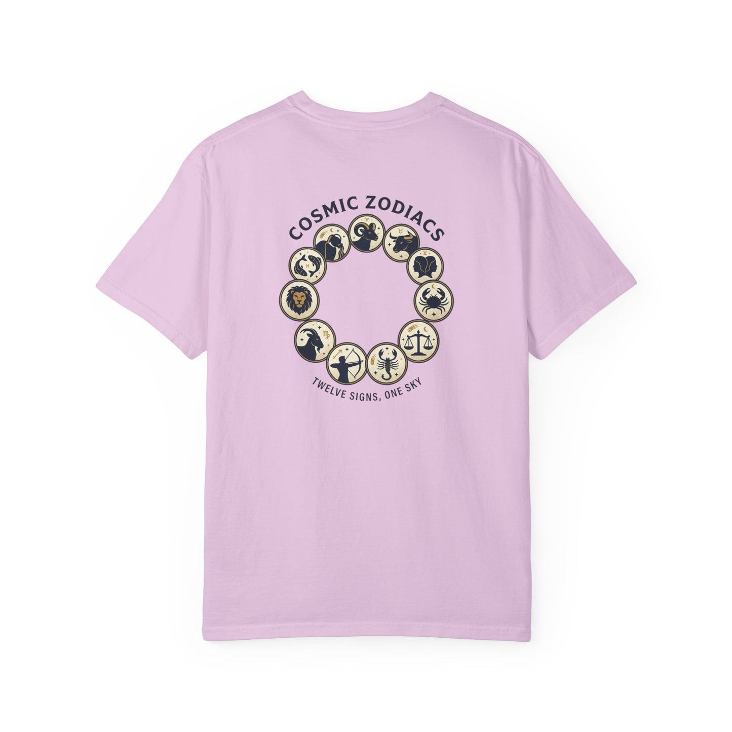 Zodiac Circle T-Shirt – Cosmic Zodiac Astrology Graphic Tee | Celestial Star Sign Shirt, Unisex Tee