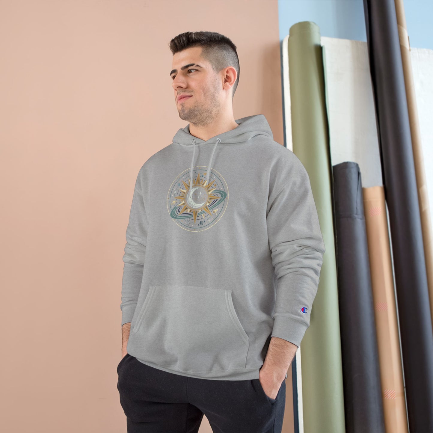 Sun & Moon Hoodie – Celestial Balance Graphic Hoodie | Spiritual Cosmic Aesthetic, Minimal Astrology Hoodie, Unisex Hoodie