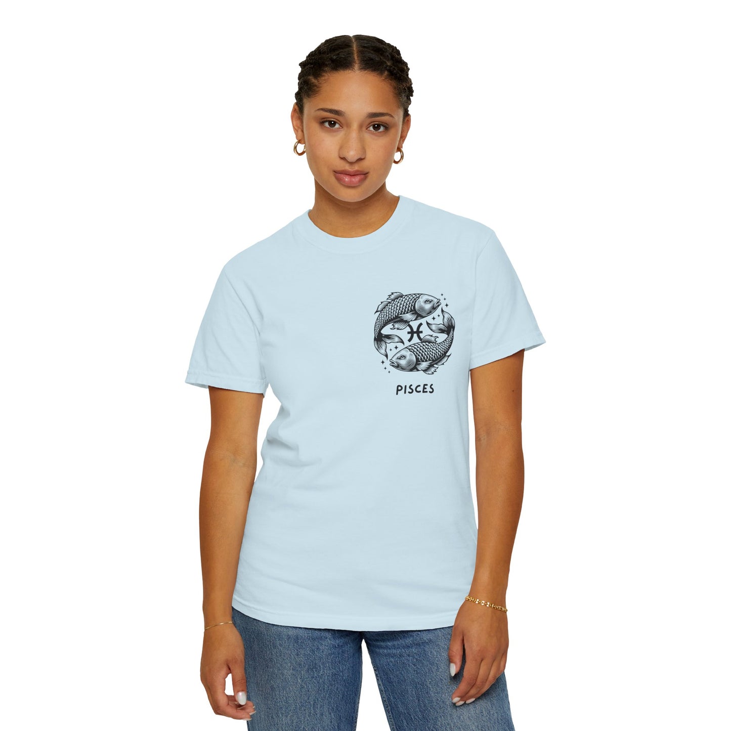 Pisces Zodiac T-Shirt – Pisces Fish Astrology Graphic Tee | Celestial Star Sign Shirt
