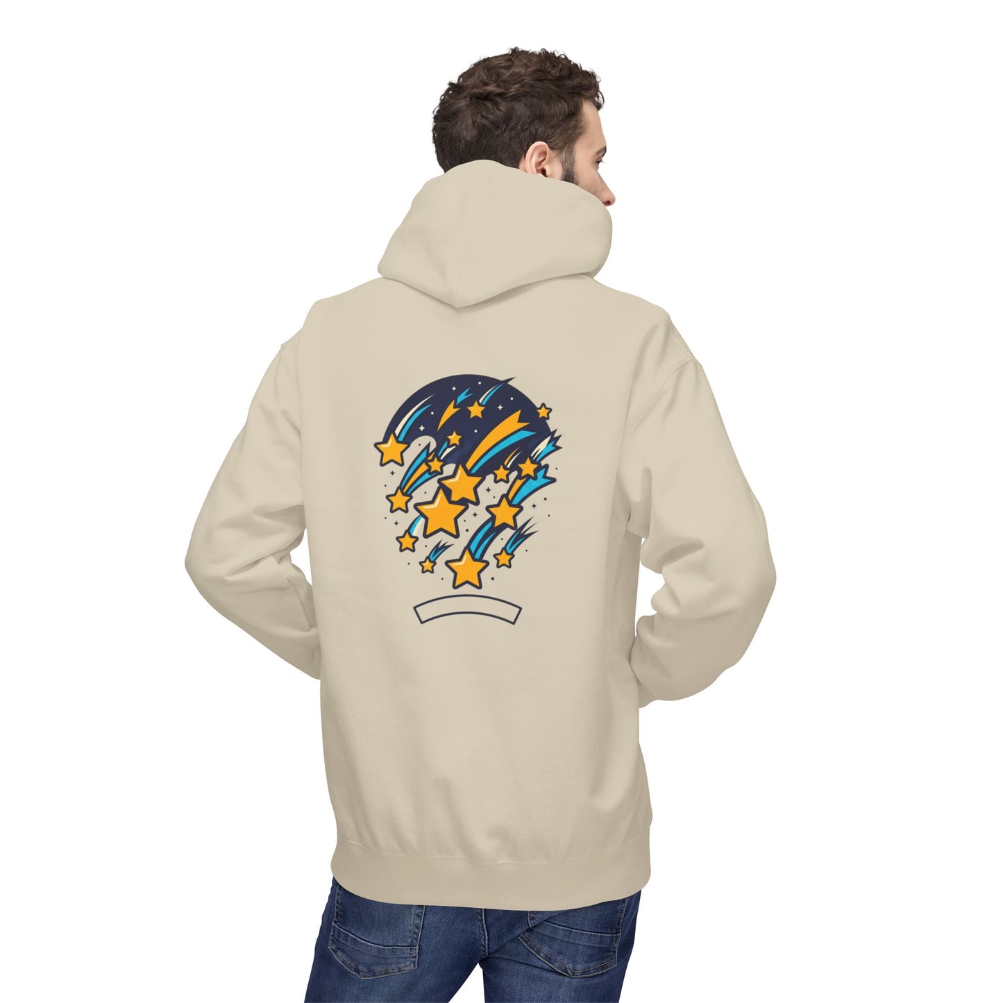 Starfall Hoodie – Shooting Stars Graphic Hoodie | Celestial Aesthetic, Cosmic Streetwear, Unisex Pullover