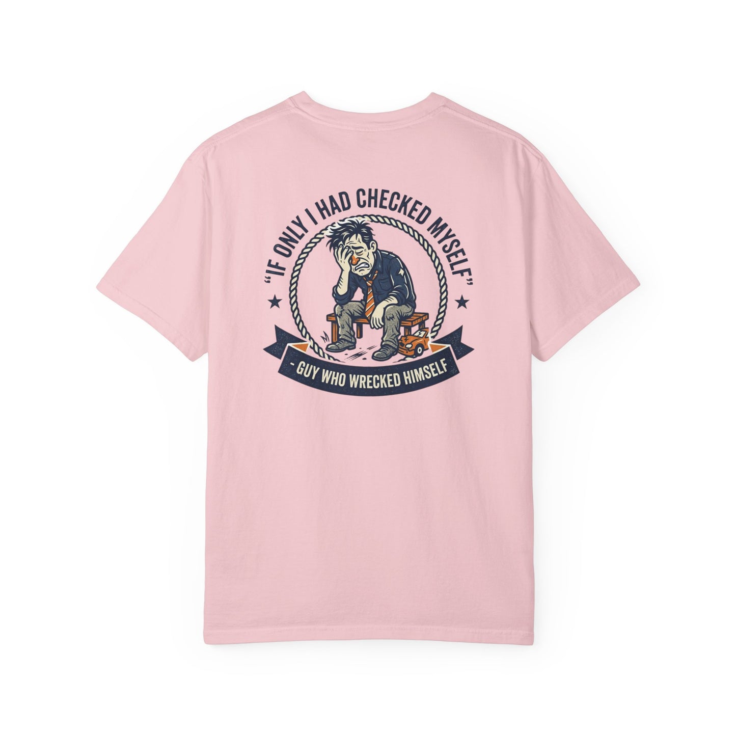 Funny Self Reflection T-Shirt – “If Only I Had Checked Myself” Vintage Humor Tee | Sarcastic Graphic Shirt