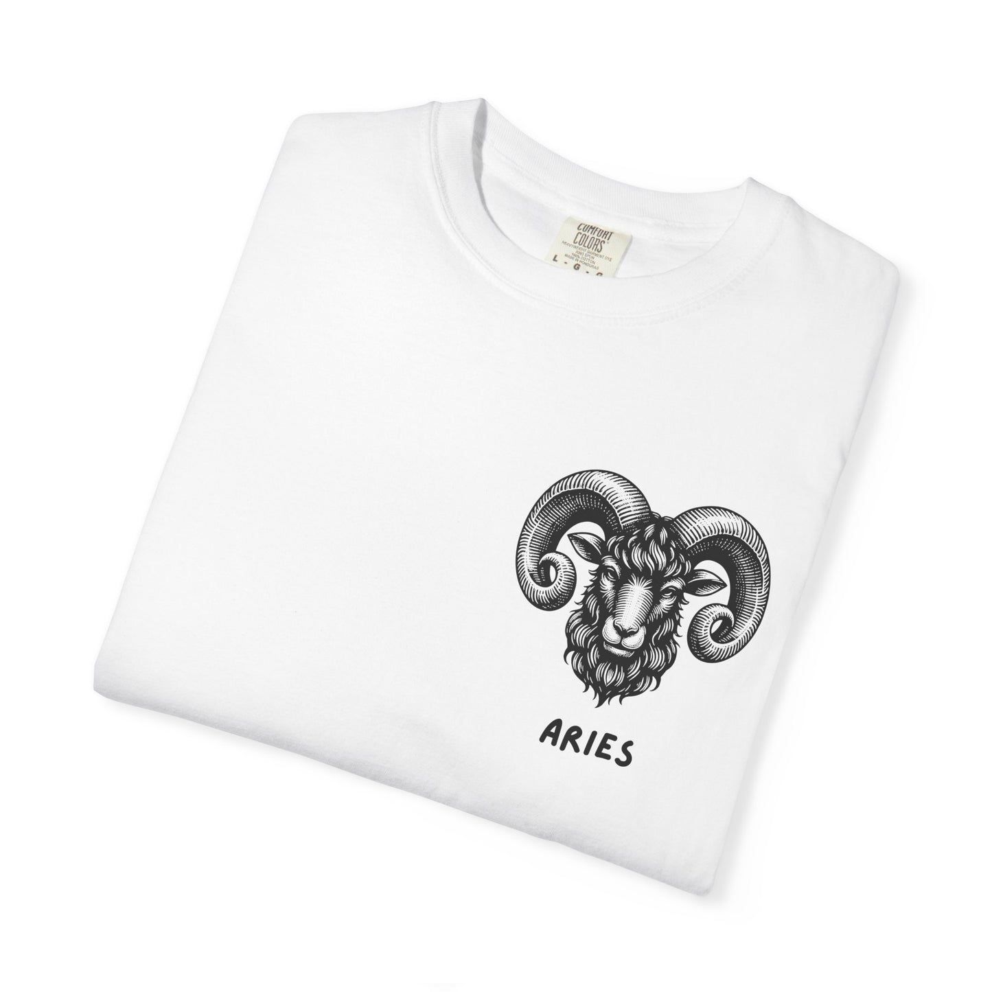 Aries Zodiac T-Shirt – Aries Ram Astrology Graphic Tee | Vintage Star Sign Shirt, Unisex Tee