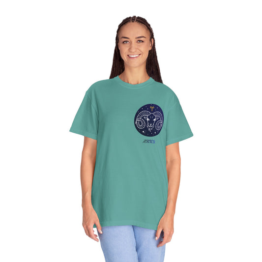 Aries Zodiac Ram T-Shirt – Constellation Astrology Graphic Tee | Minimal Celestial Shirt