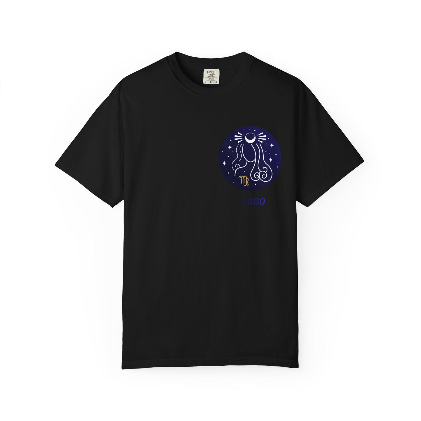Virgo Zodiac T-Shirt – Celestial Virgo Moon Graphic Tee | Minimal Astrology Shirt