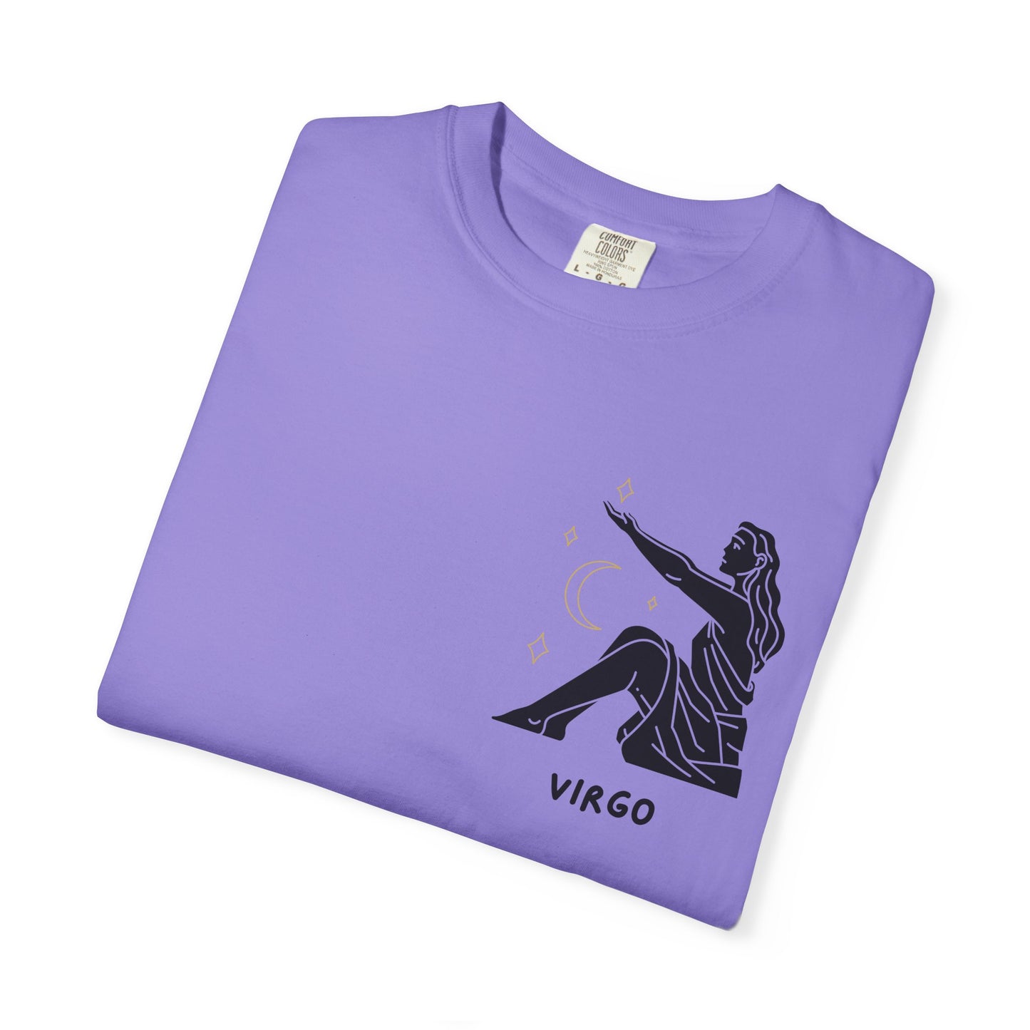 Virgo Zodiac T-Shirt – Minimalist Astrology Tee | Celestial Star Sign Graphic Shirt