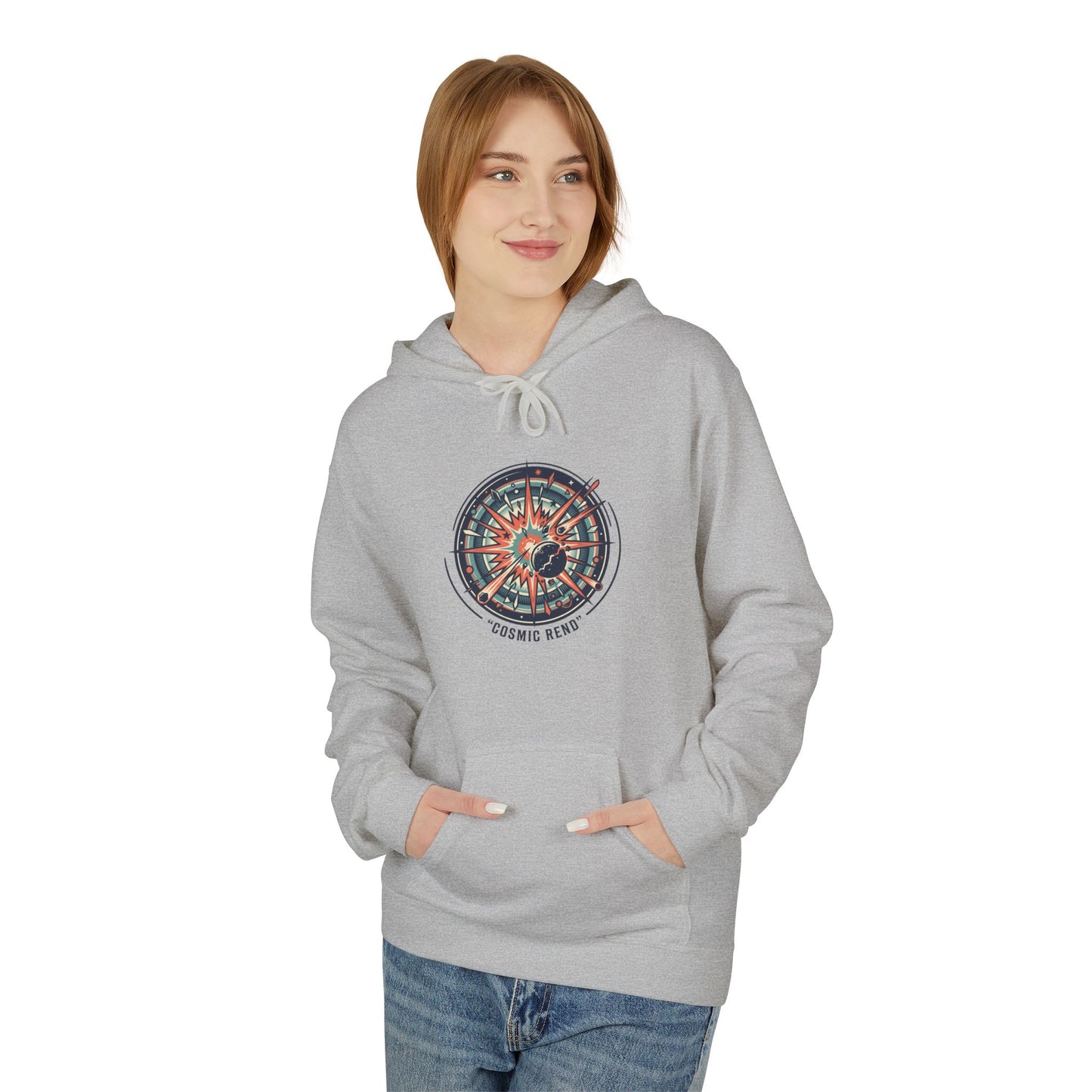 Cosmic Compass Hoodie – Retro Space Navigation Graphic Hoodie | Celestial Streetwear, Vintage Space Aesthetic, Unisex Hoodie