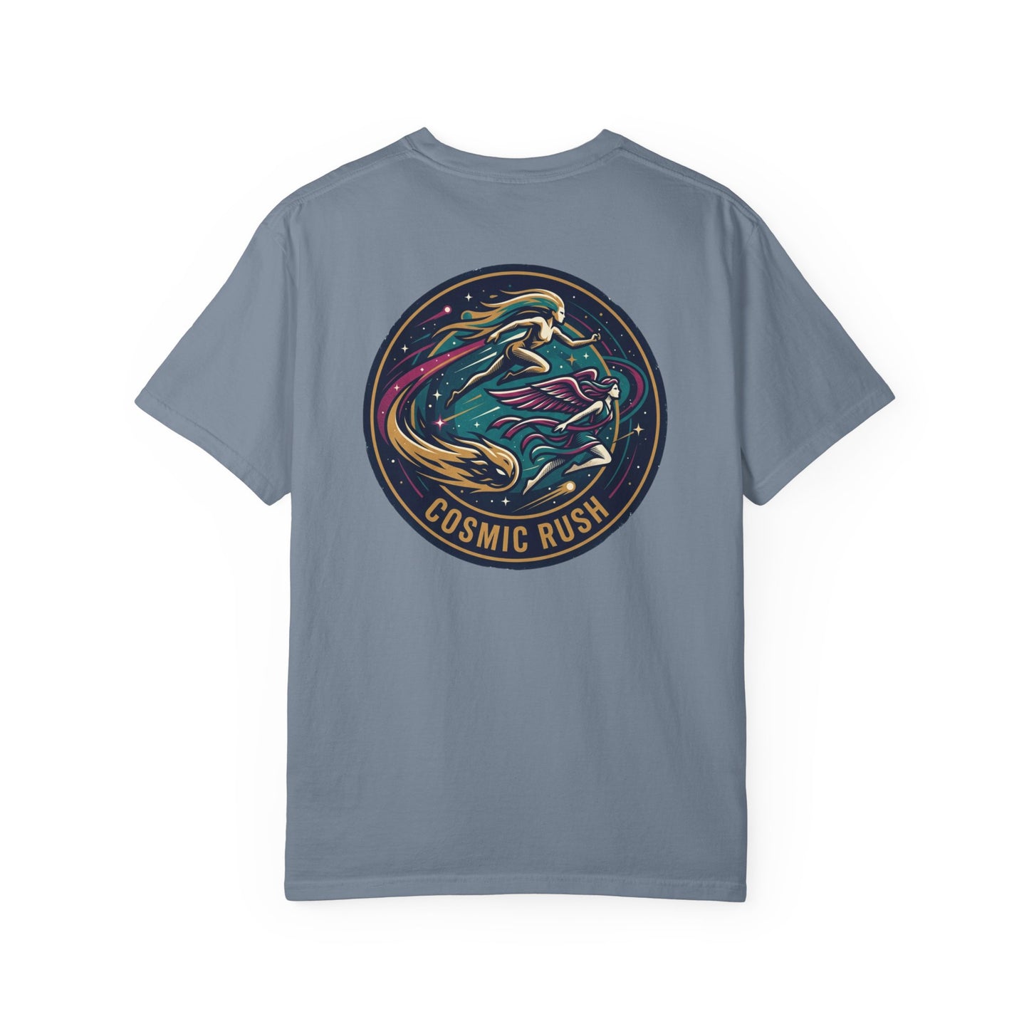 Cosmic Rush Skate T-Shirt – Retro Space Surf Graphic Tee | Vintage Cosmic Wave Shirt, Unisex Casual Tee