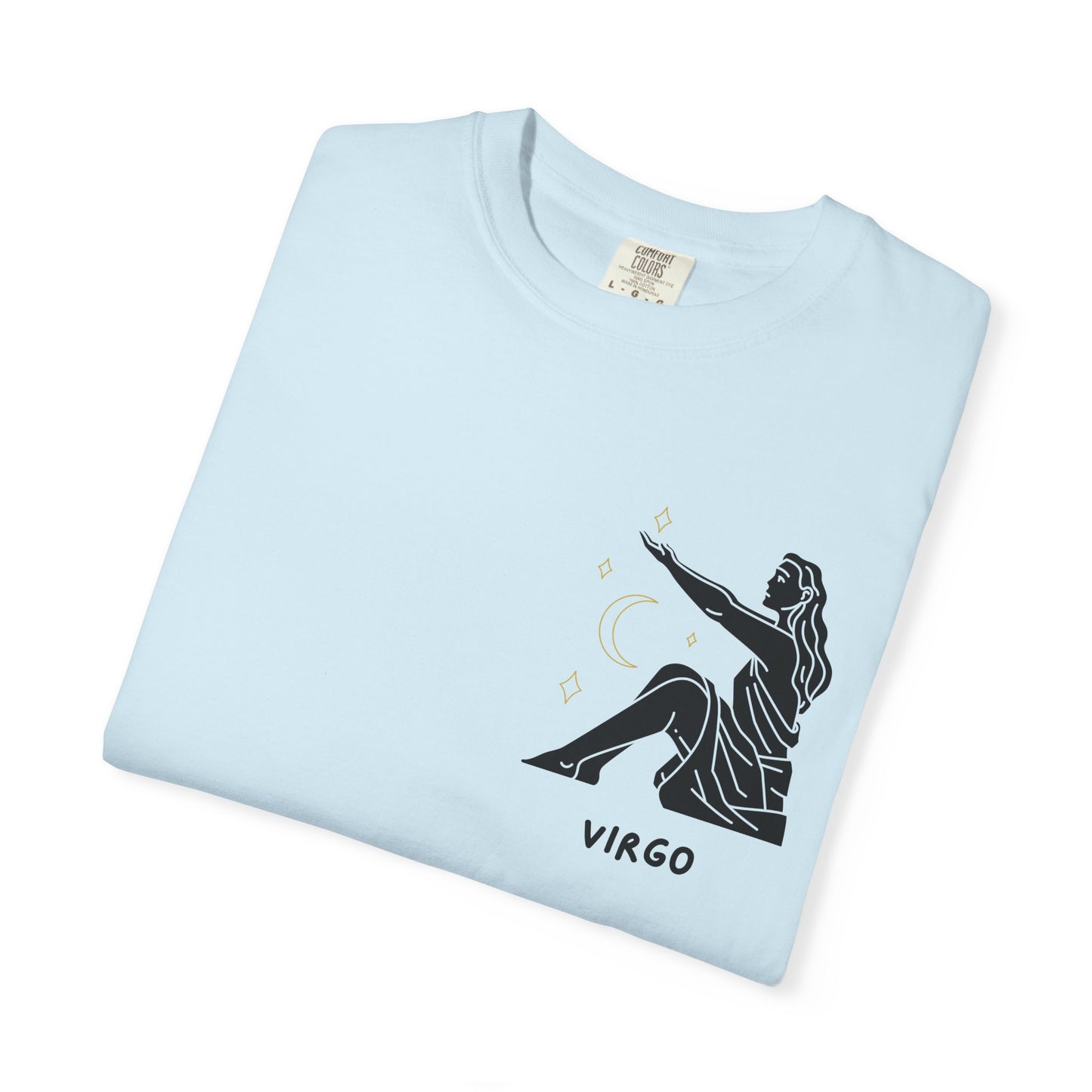 Virgo Zodiac T-Shirt – Minimalist Astrology Tee | Celestial Star Sign Graphic Shirt