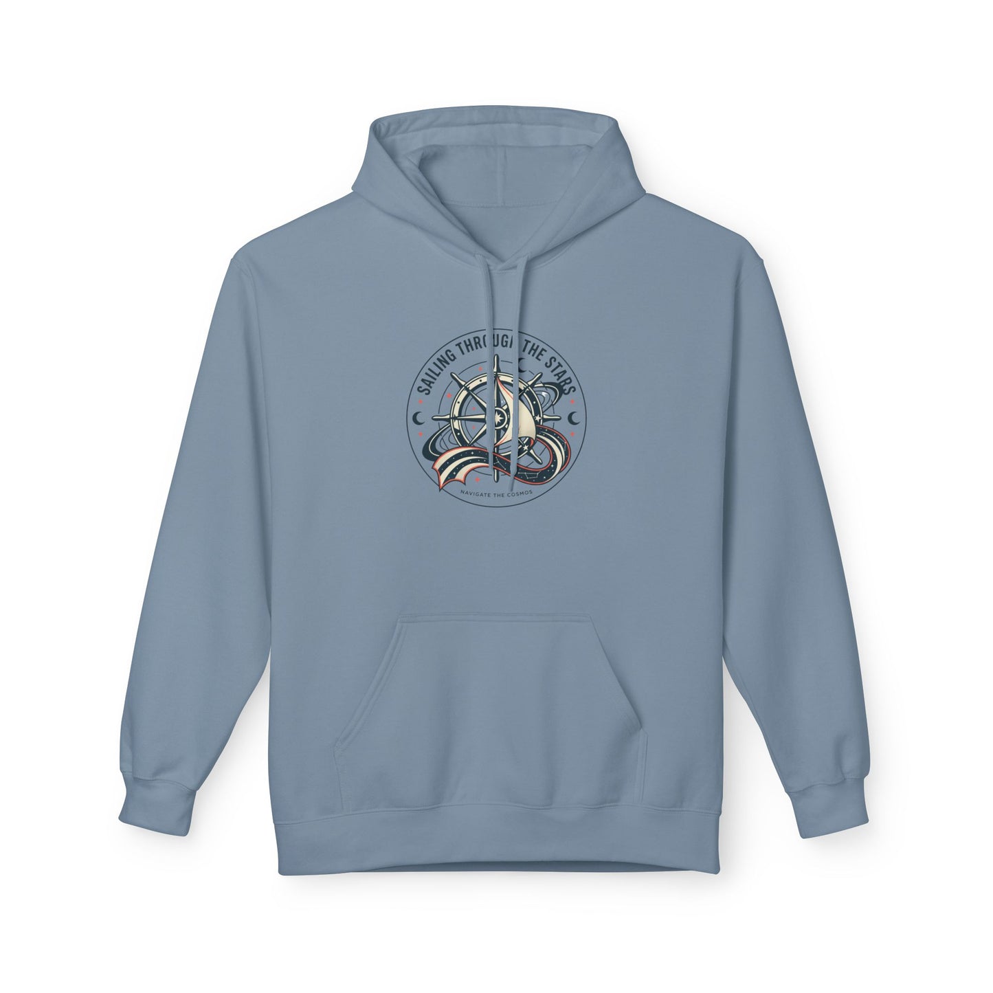 Celestial Nautical Hoodie – Spiritual Ocean Compass & Swirl Design | Astrology, Cosmic Streetwear, Unisex Hoodie