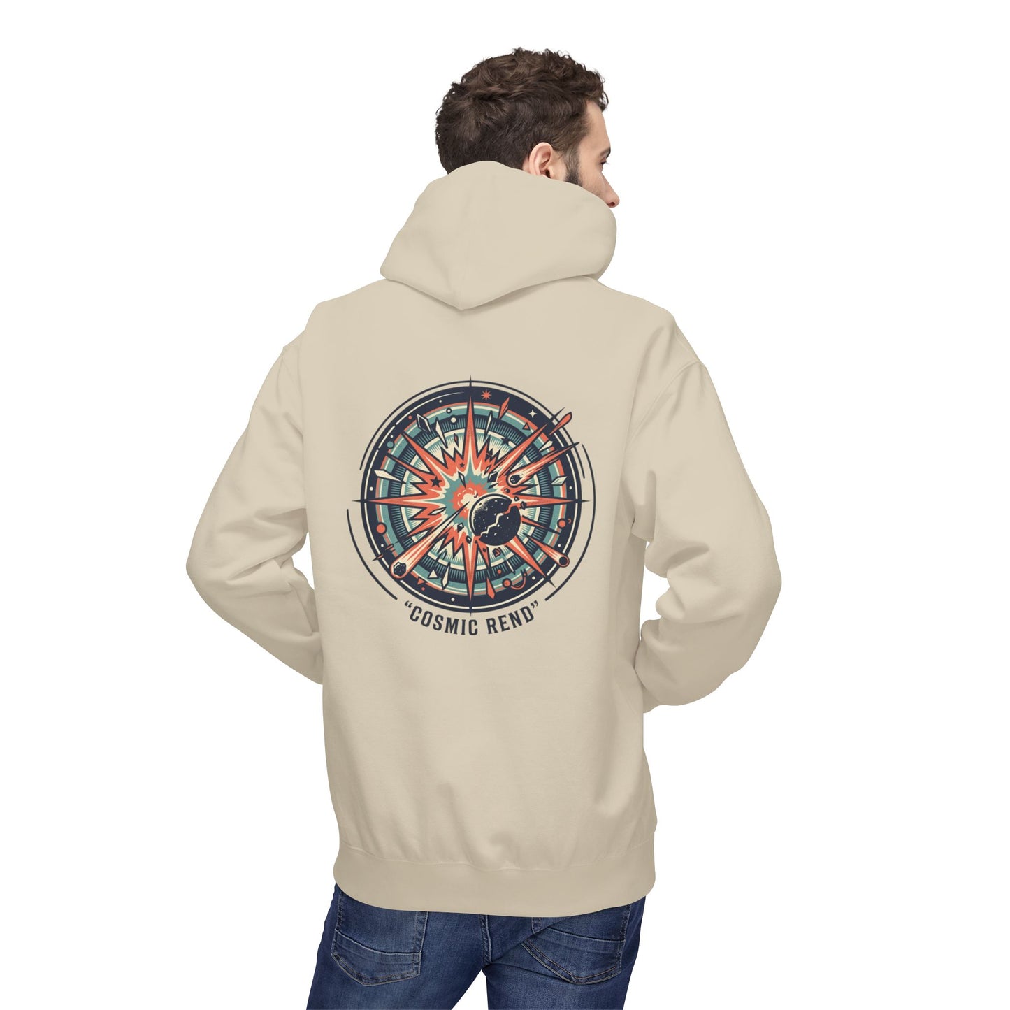 Cosmic Compass Hoodie – Retro Space Navigation Graphic Hoodie | Celestial Streetwear, Vintage Space Aesthetic, Unisex Hoodie