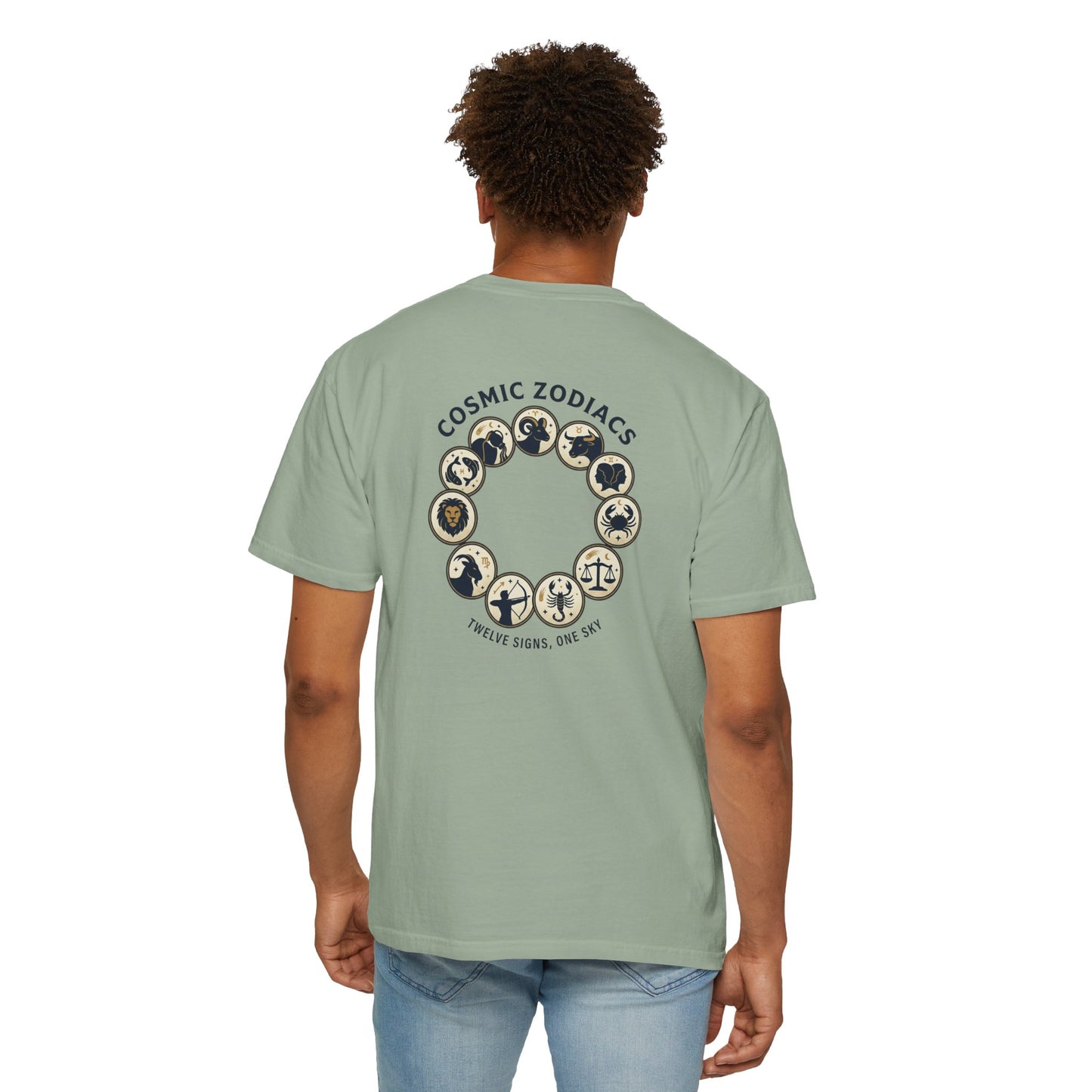 Zodiac Circle T-Shirt – Cosmic Zodiac Astrology Graphic Tee | Celestial Star Sign Shirt, Unisex Tee
