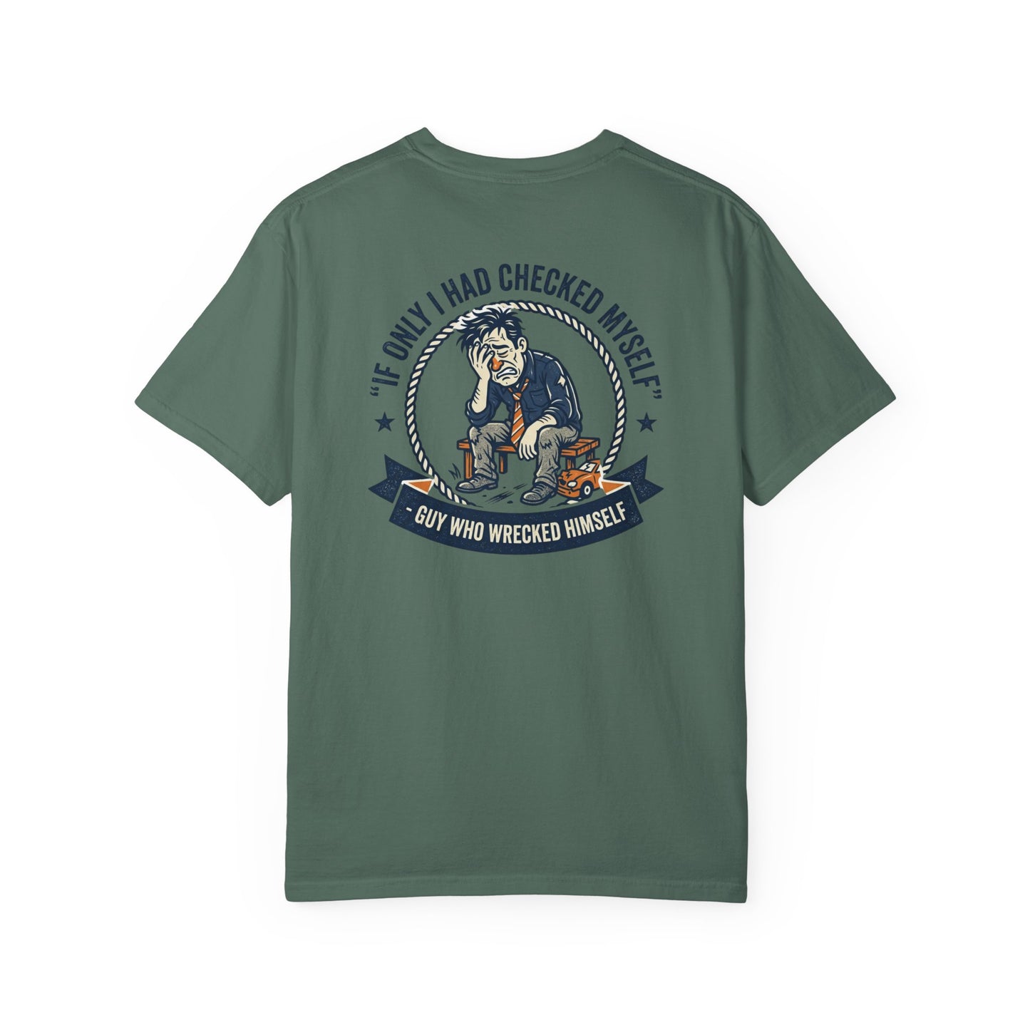 Funny Self Reflection T-Shirt – “If Only I Had Checked Myself” Vintage Humor Tee | Sarcastic Graphic Shirt