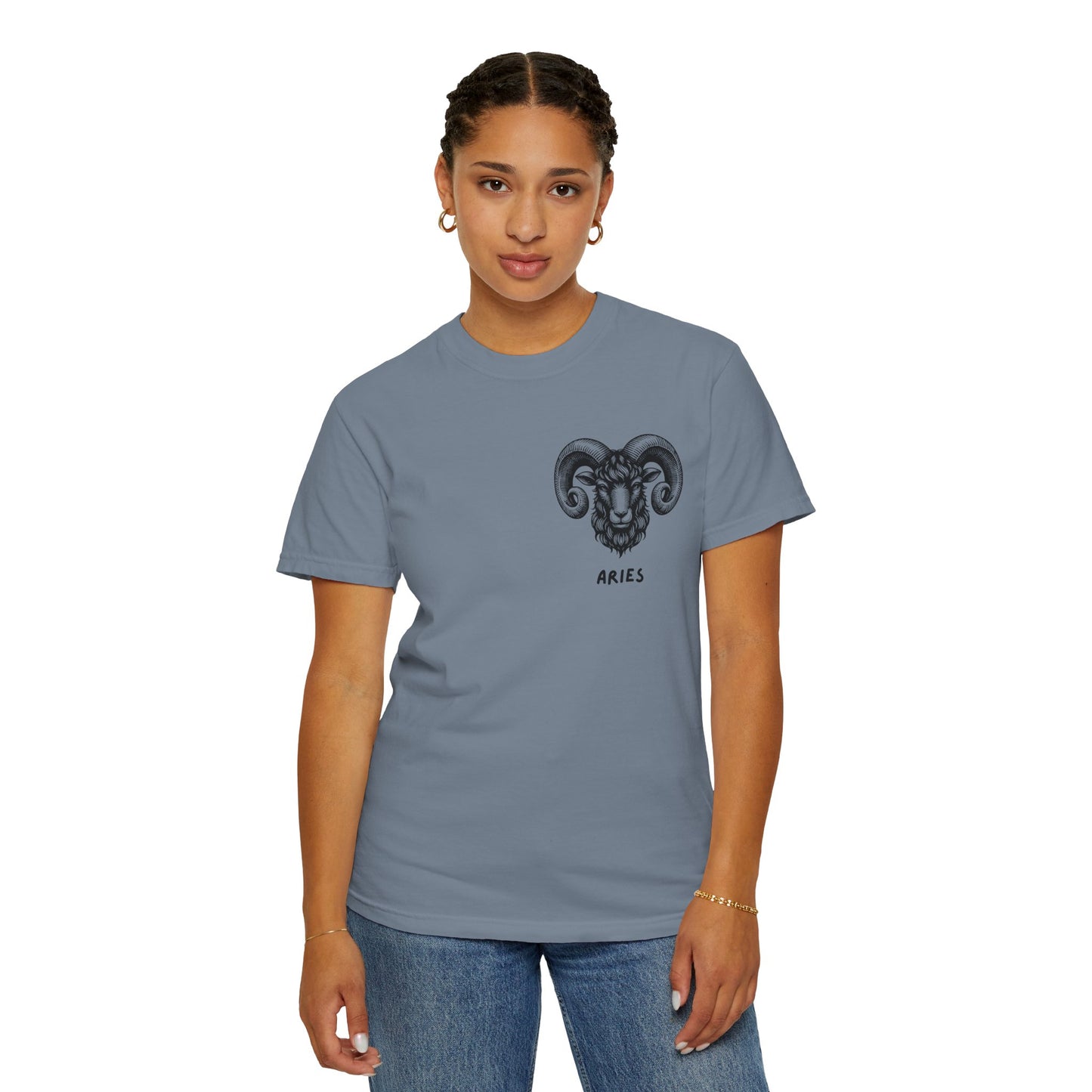Aries Zodiac T-Shirt – Aries Ram Astrology Graphic Tee | Vintage Star Sign Shirt, Unisex Tee