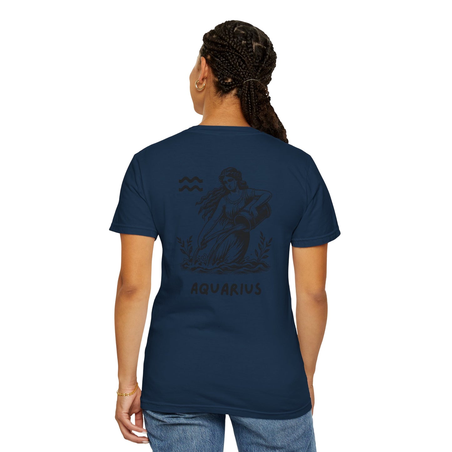 Aquarius Zodiac T-Shirt – Vintage Water Bearer Astrology Tee | Celestial Star Sign Shirt