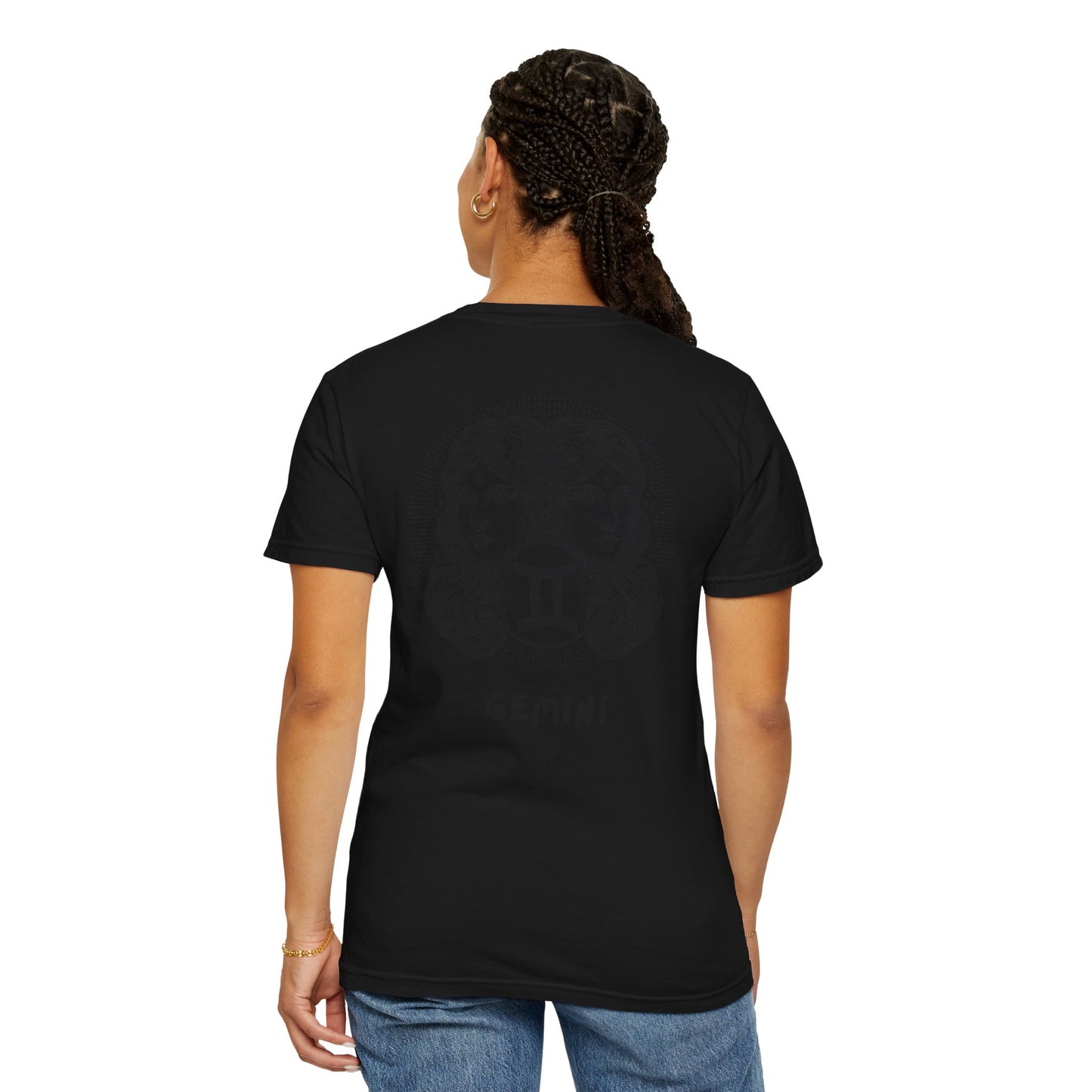 Gemini Zodiac T-Shirt – Twin Faces Astrology Tee | Minimal Celestial Graphic Shirt
