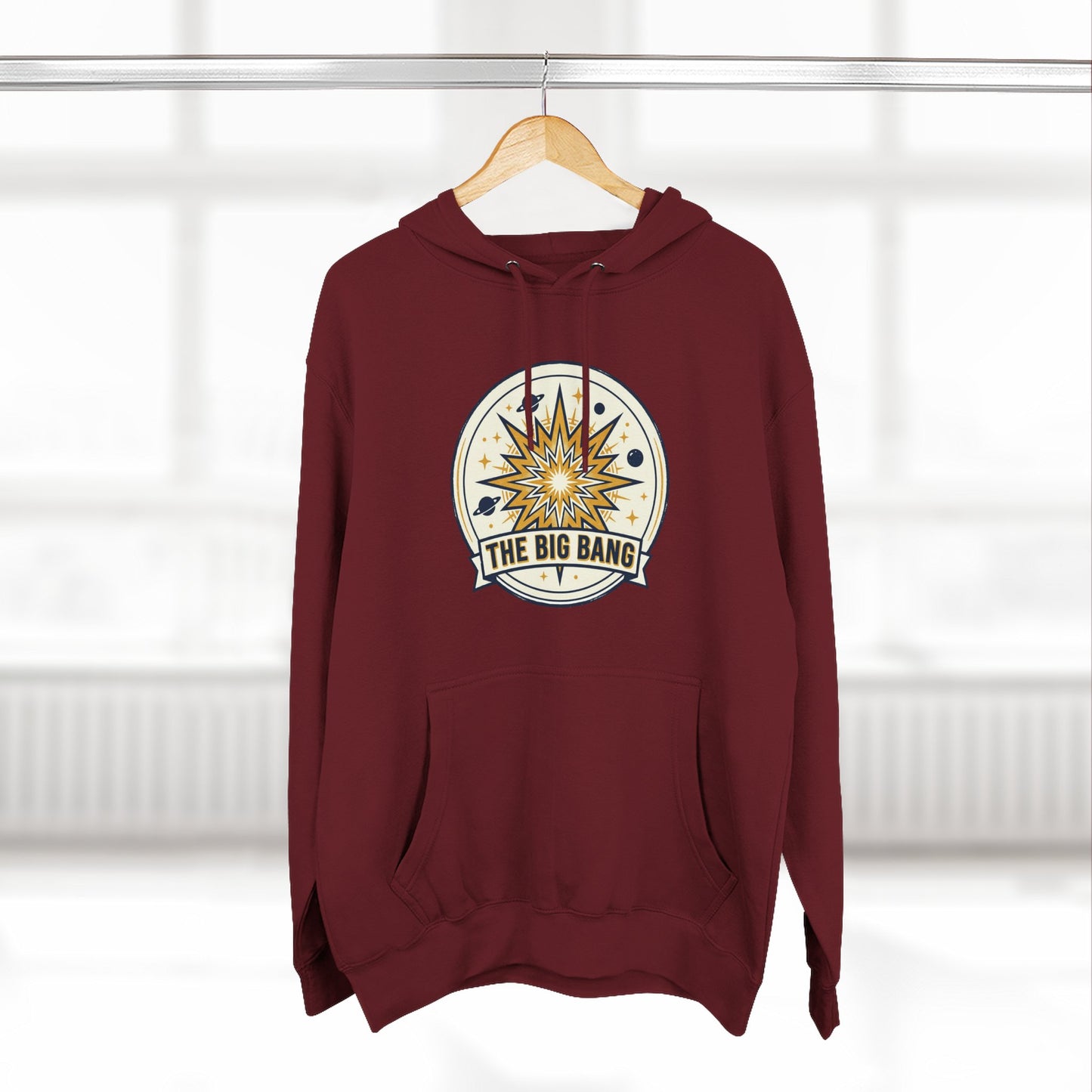 Big Bang Hoodie – Retro Starburst Universe Graphic Hoodie | Astronomy Science Hoodie, Cosmic Streetwear, Unisex Hoodie
