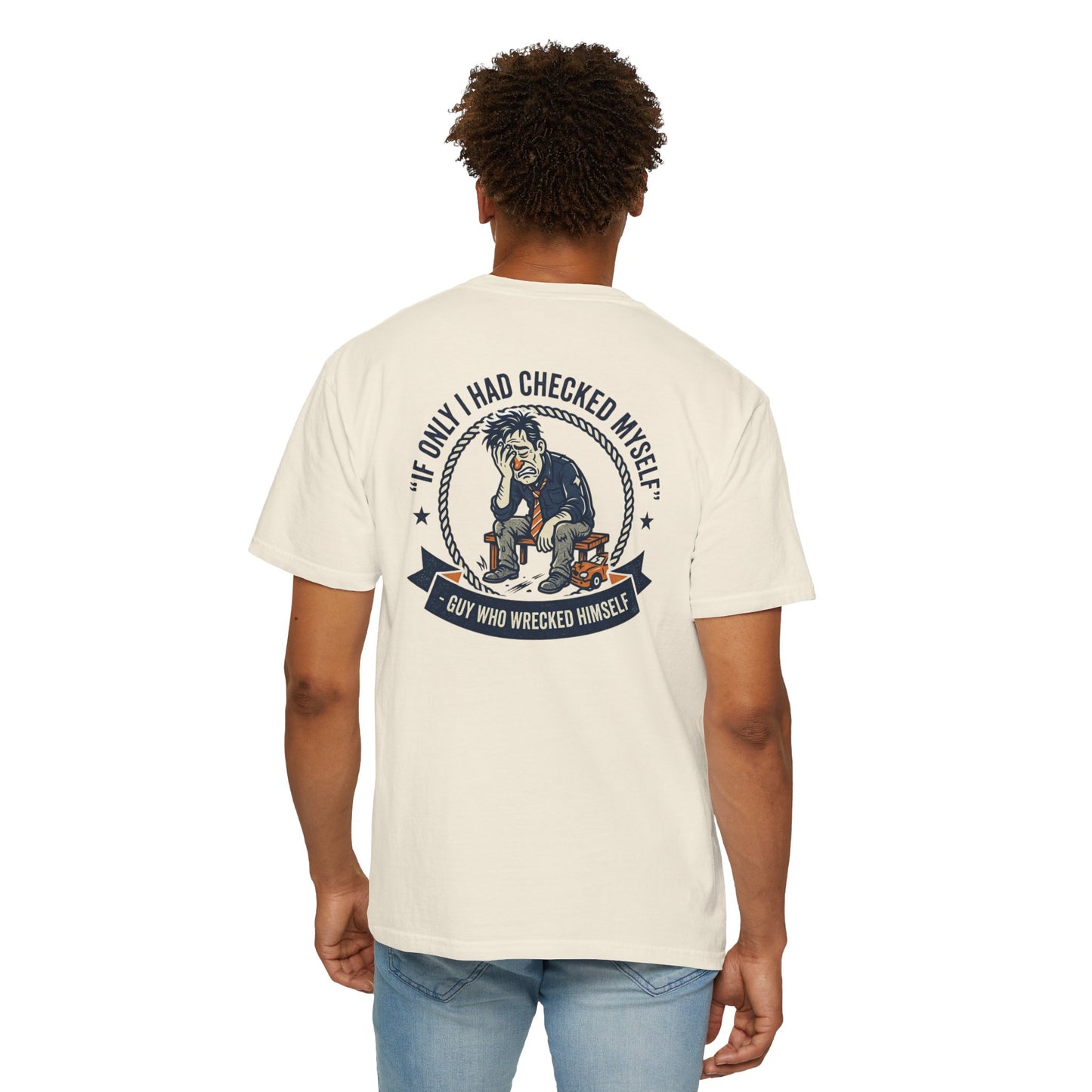 Funny Self Reflection T-Shirt – “If Only I Had Checked Myself” Vintage Humor Tee | Sarcastic Graphic Shirt
