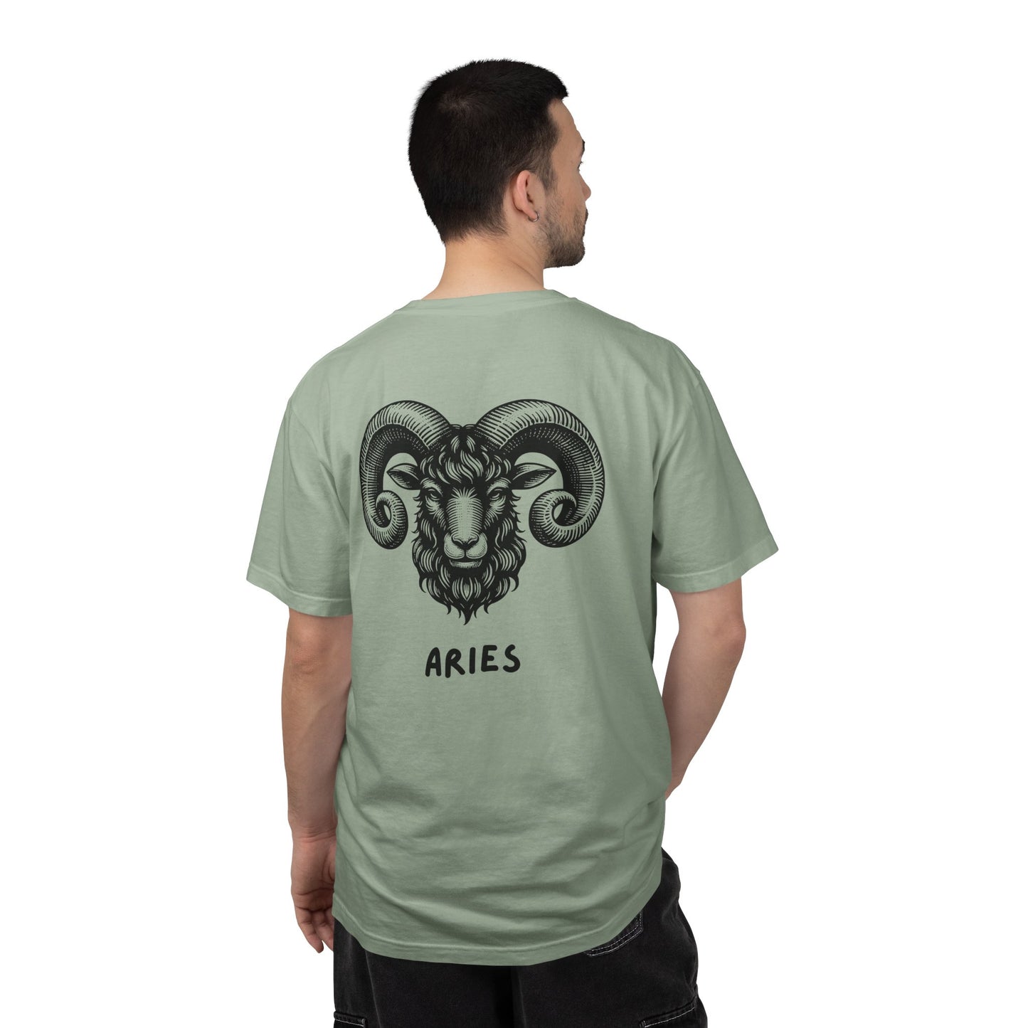 Aries Zodiac T-Shirt – Aries Ram Astrology Graphic Tee | Vintage Star Sign Shirt, Unisex Tee