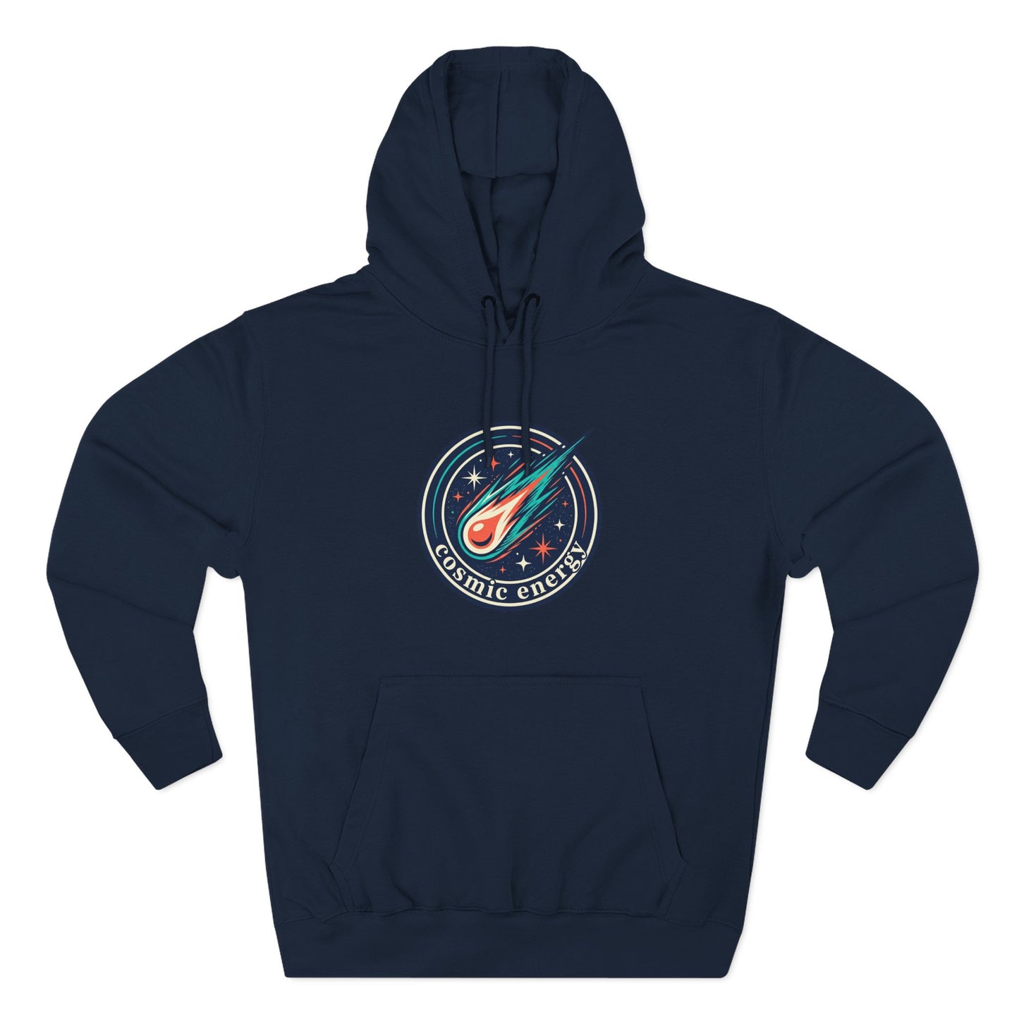 Cosmic Energy Hoodie – Meteor & Shooting Star Graphic Hoodie | Space Aesthetic, Celestial Streetwear, Unisex Hoodie