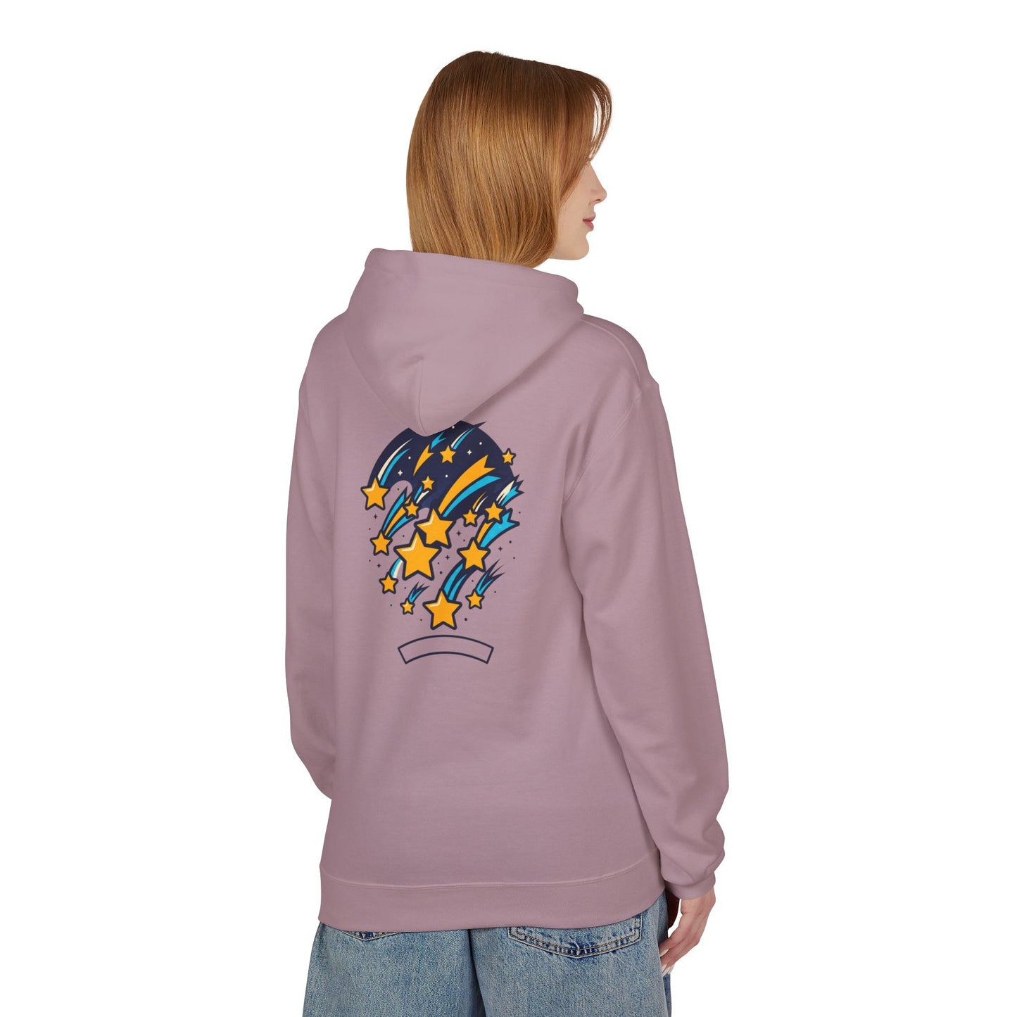 Starfall Hoodie – Shooting Stars Graphic Hoodie | Celestial Aesthetic, Cosmic Streetwear, Unisex Pullover