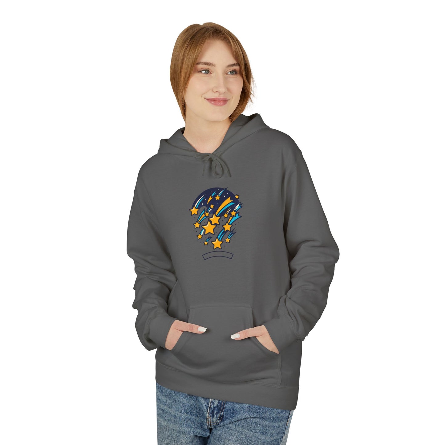 Starfall Hoodie – Shooting Stars Graphic Hoodie | Celestial Aesthetic, Cosmic Streetwear, Unisex Pullover