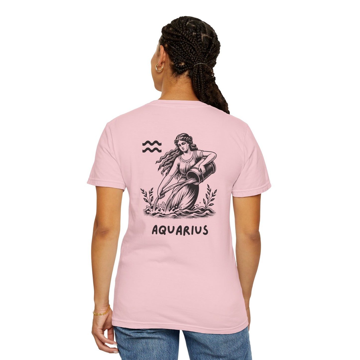 Aquarius Zodiac T-Shirt – Vintage Water Bearer Astrology Tee | Celestial Star Sign Shirt