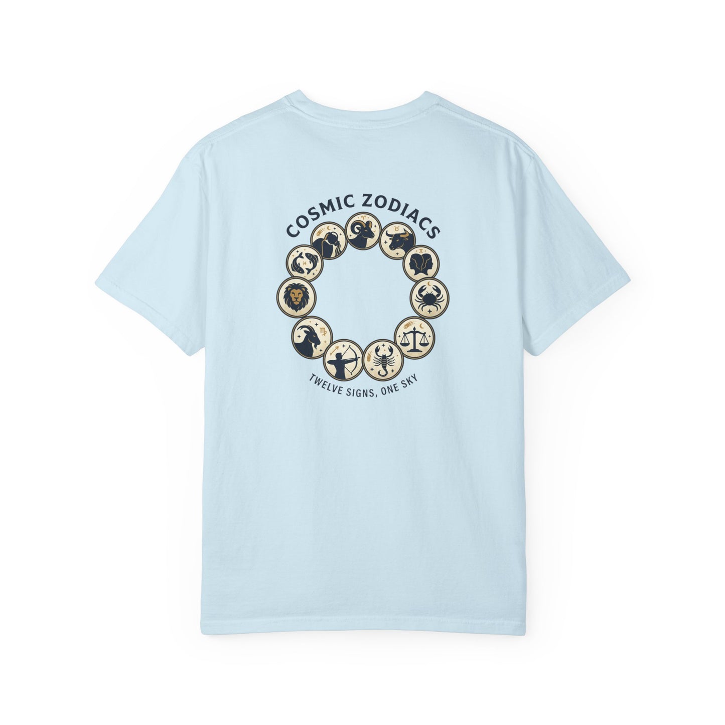 Zodiac Circle T-Shirt – Cosmic Zodiac Astrology Graphic Tee | Celestial Star Sign Shirt, Unisex Tee