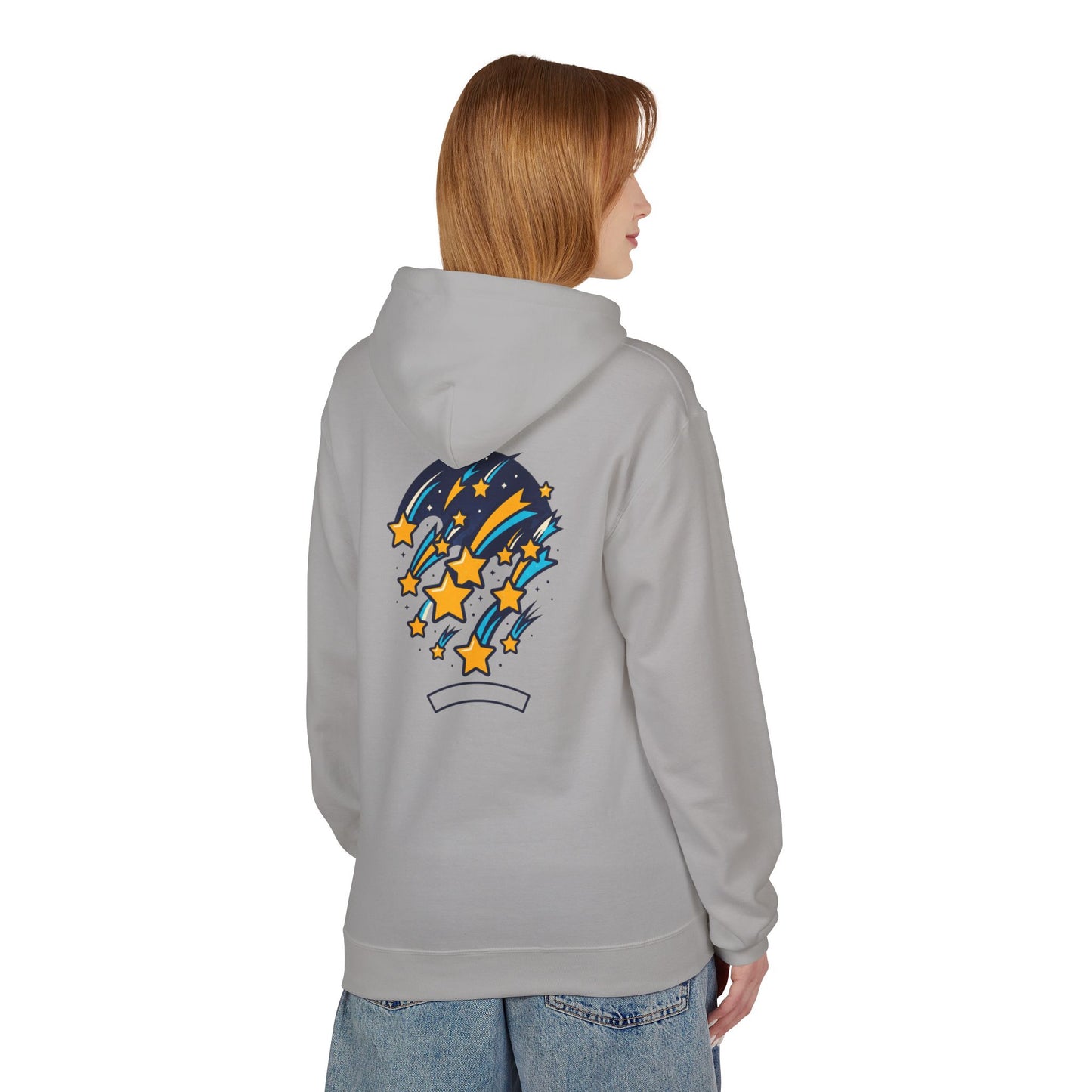 Starfall Hoodie – Shooting Stars Graphic Hoodie | Celestial Aesthetic, Cosmic Streetwear, Unisex Pullover