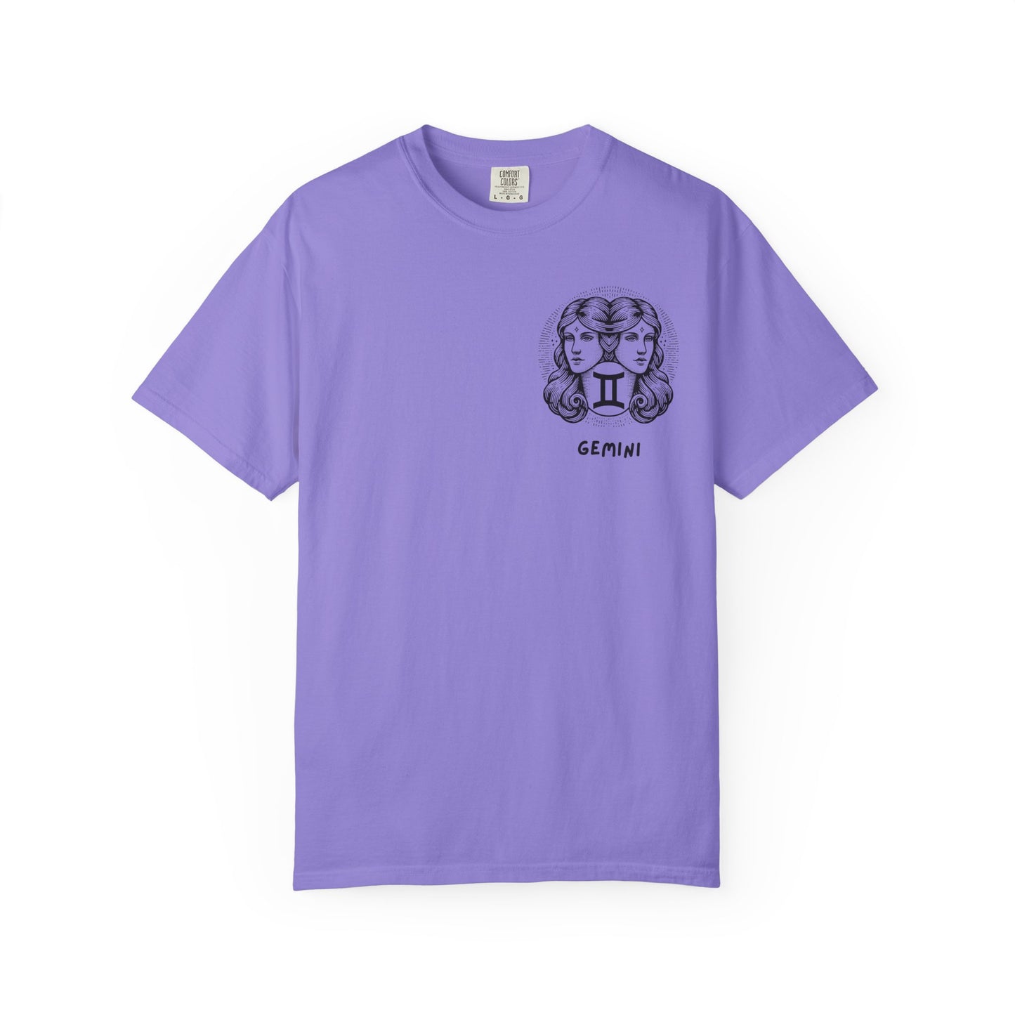 Gemini Zodiac T-Shirt – Twin Faces Astrology Tee | Minimal Celestial Graphic Shirt