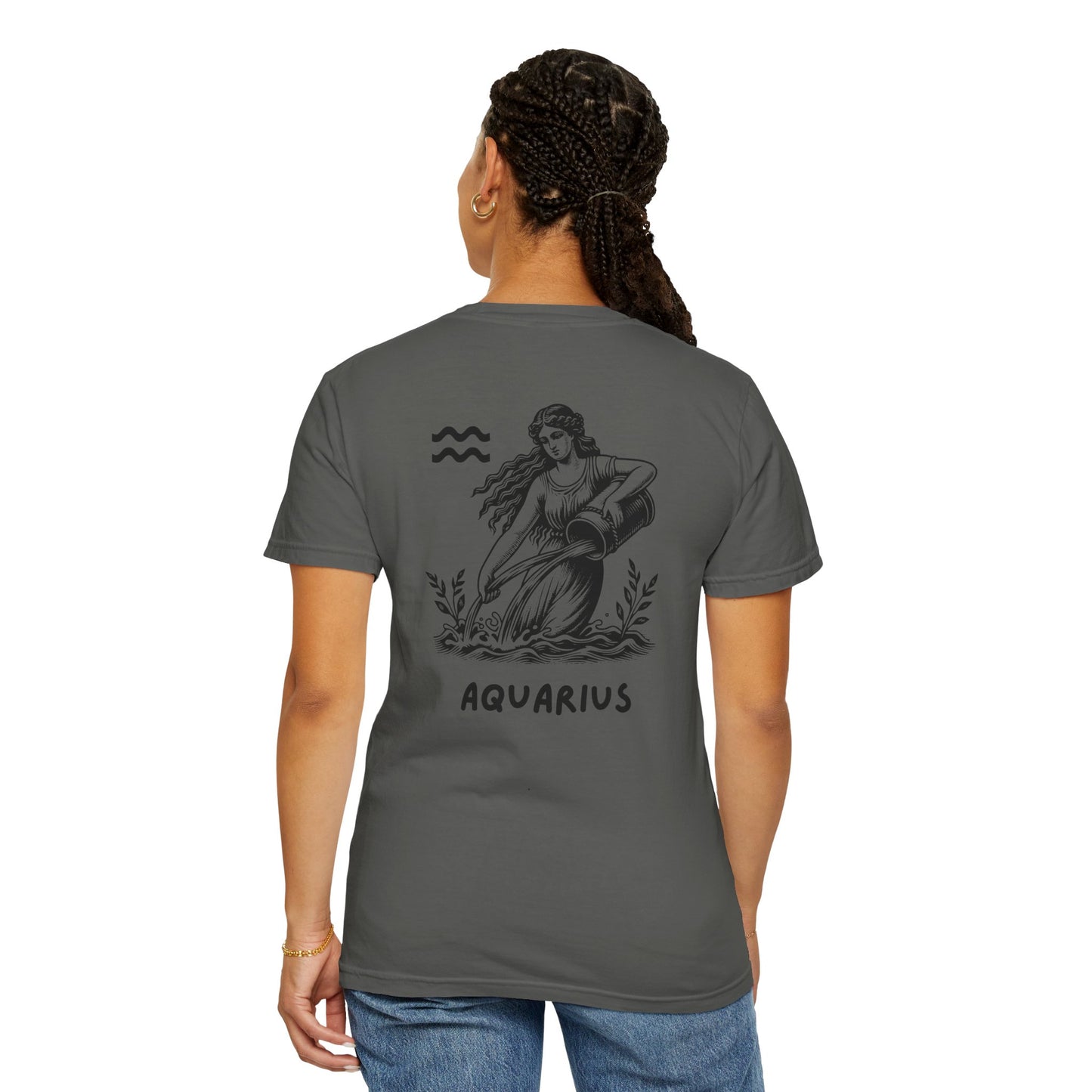 Aquarius Zodiac T-Shirt – Vintage Water Bearer Astrology Tee | Celestial Star Sign Shirt