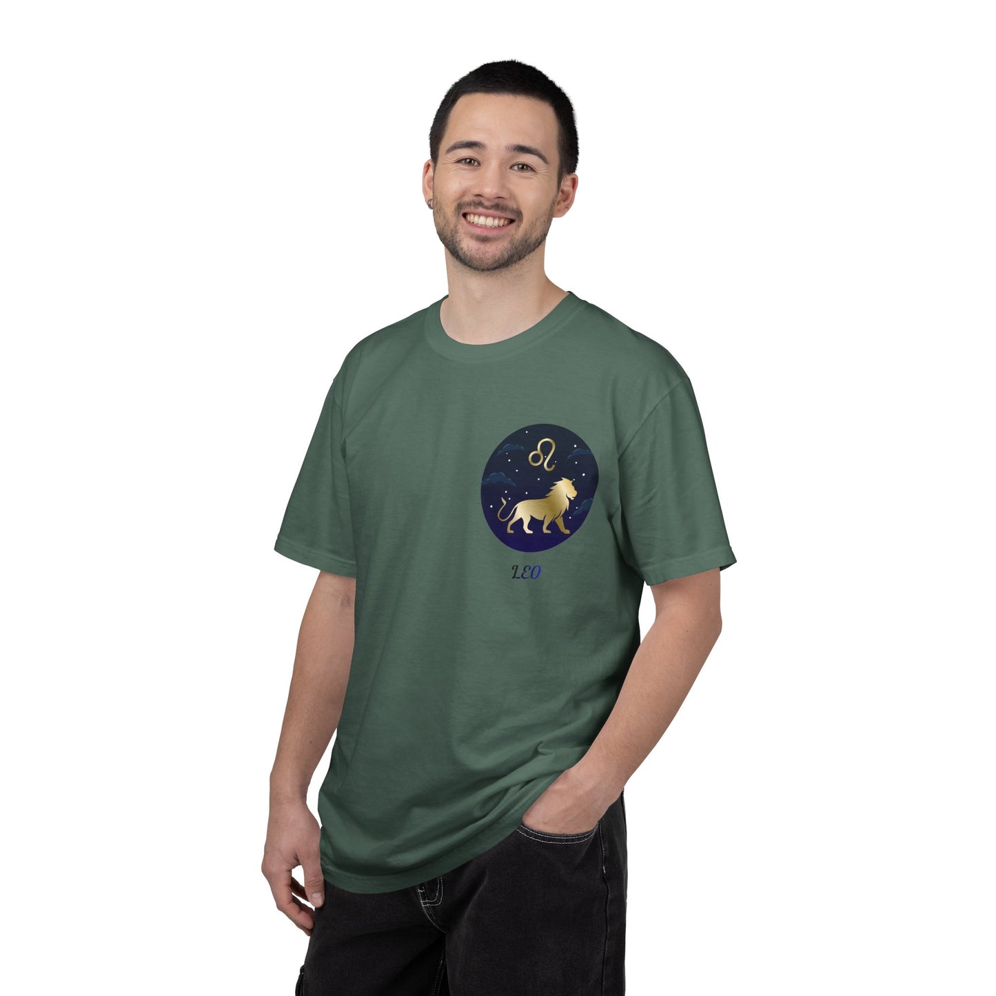 Leo Zodiac T-Shirt – Gold Lion Constellation Graphic Tee | Celestial Astrology Shirt