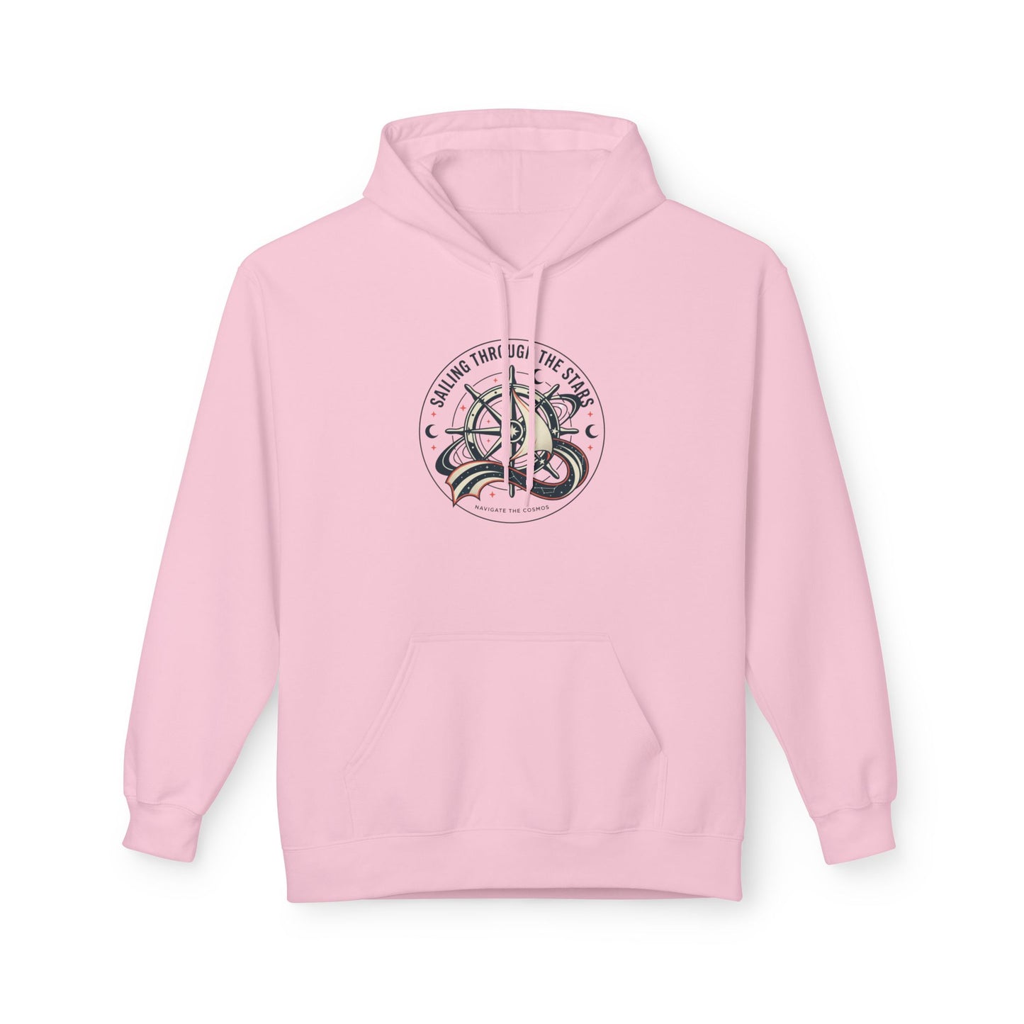 Celestial Nautical Hoodie – Spiritual Ocean Compass & Swirl Design | Astrology, Cosmic Streetwear, Unisex Hoodie