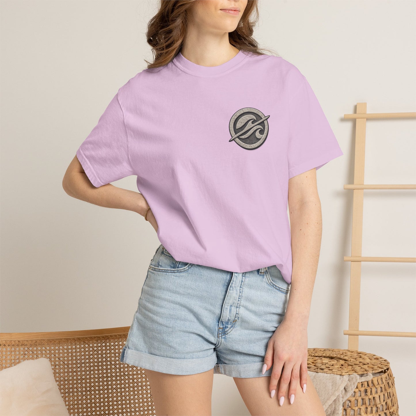 Surf Badge T-Shirt – Retro Wave Logo Tee | Vintage Coastal Streetwear Shirt