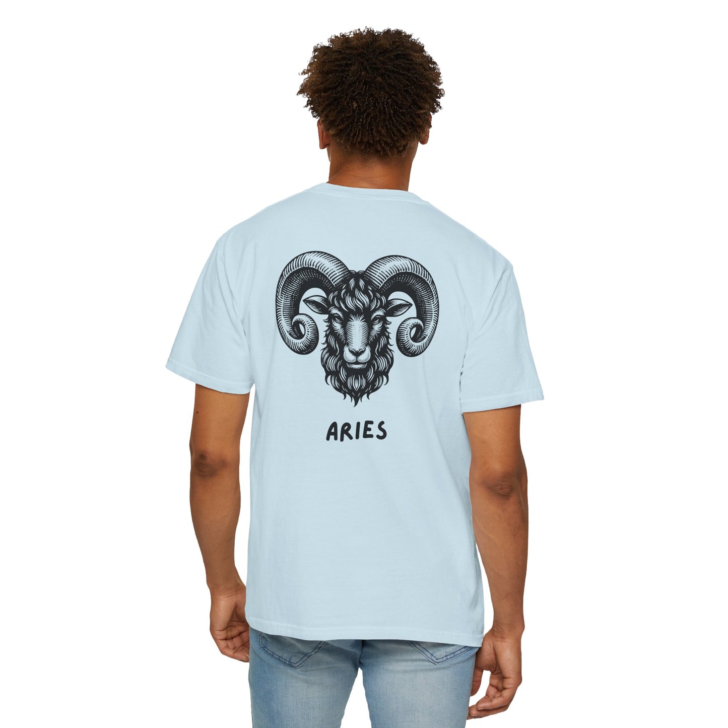 Aries Zodiac T-Shirt – Aries Ram Astrology Graphic Tee | Vintage Star Sign Shirt, Unisex Tee