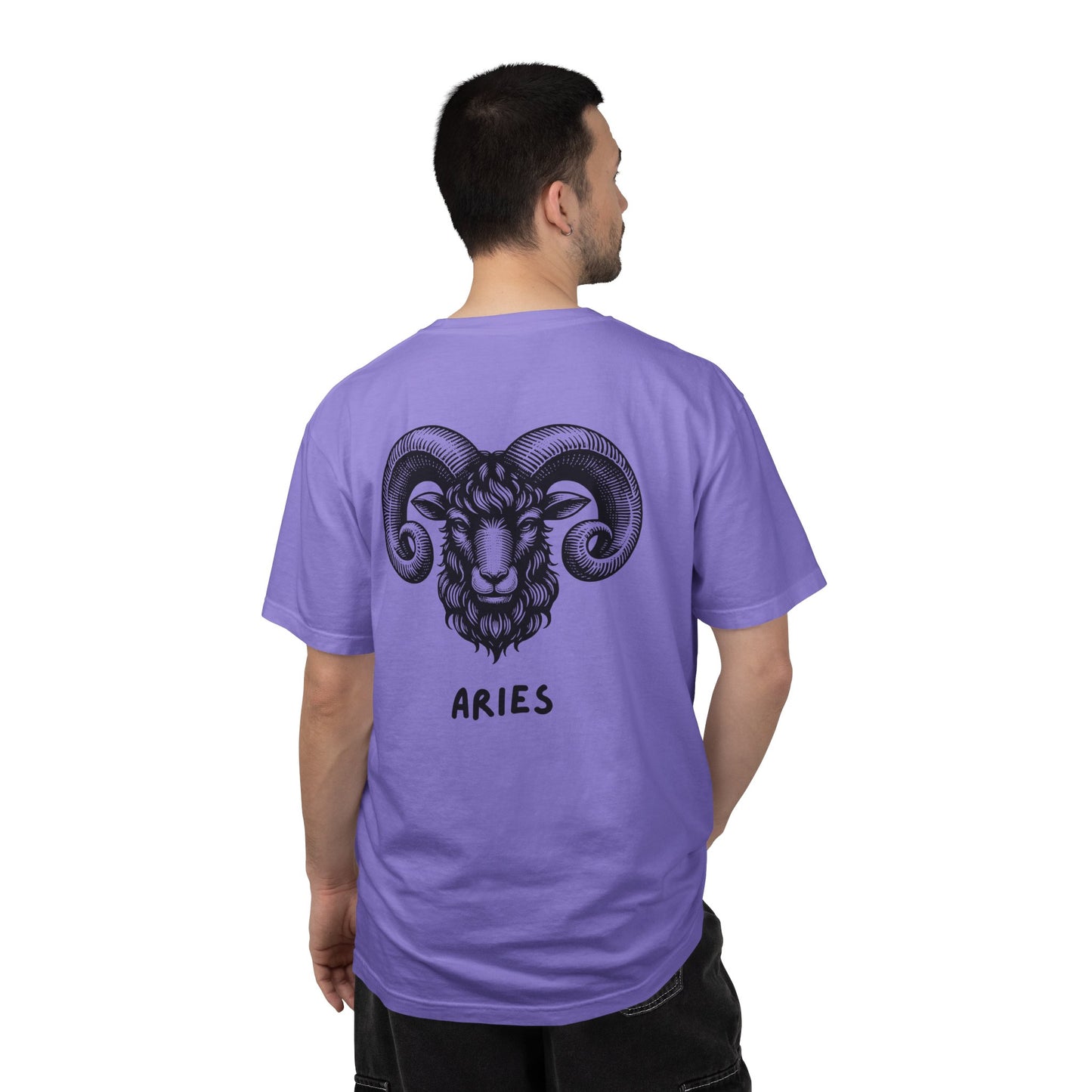 Aries Zodiac T-Shirt – Aries Ram Astrology Graphic Tee | Vintage Star Sign Shirt, Unisex Tee