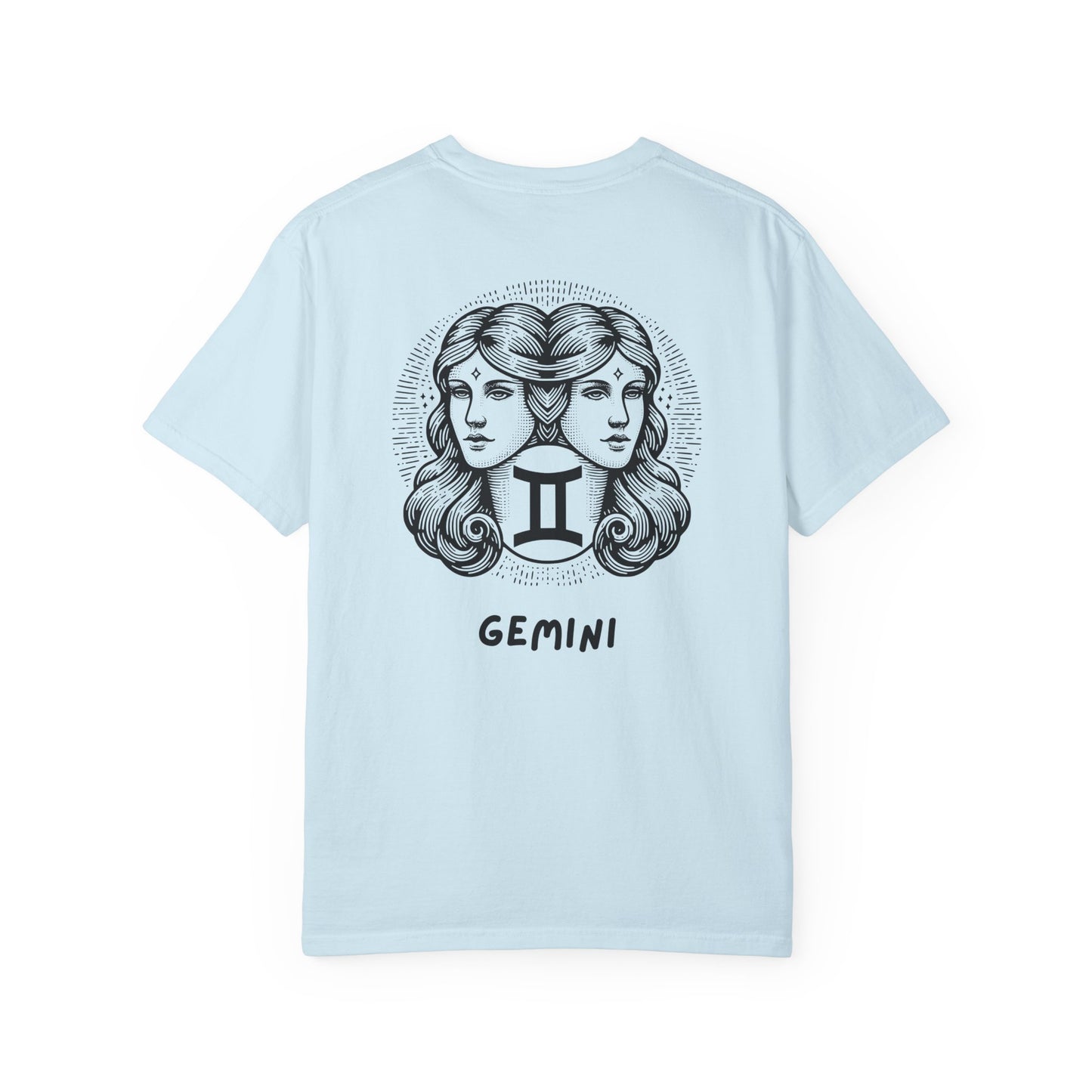 Gemini Zodiac T-Shirt – Twin Faces Astrology Tee | Minimal Celestial Graphic Shirt
