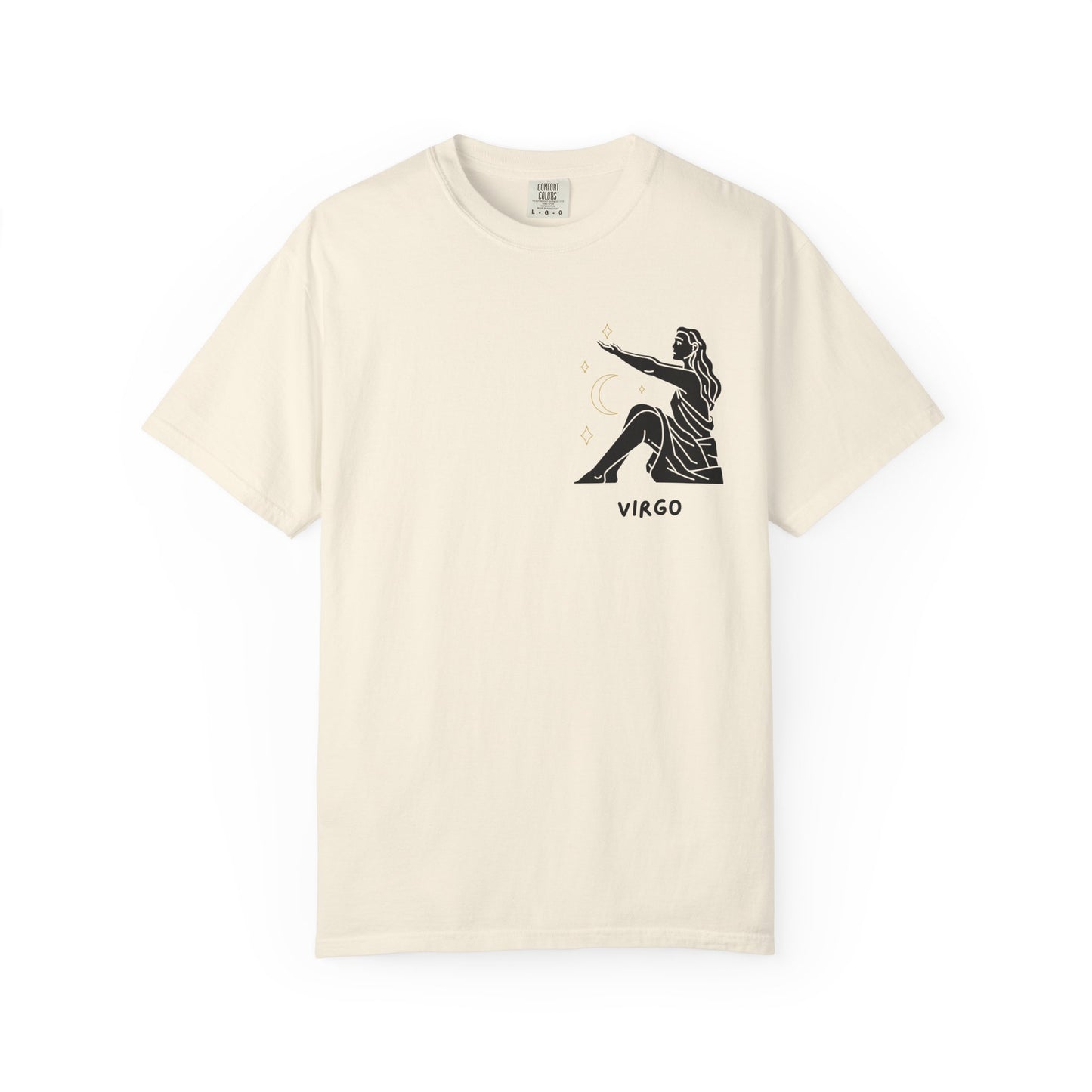 Virgo Zodiac T-Shirt – Minimalist Astrology Tee | Celestial Star Sign Graphic Shirt