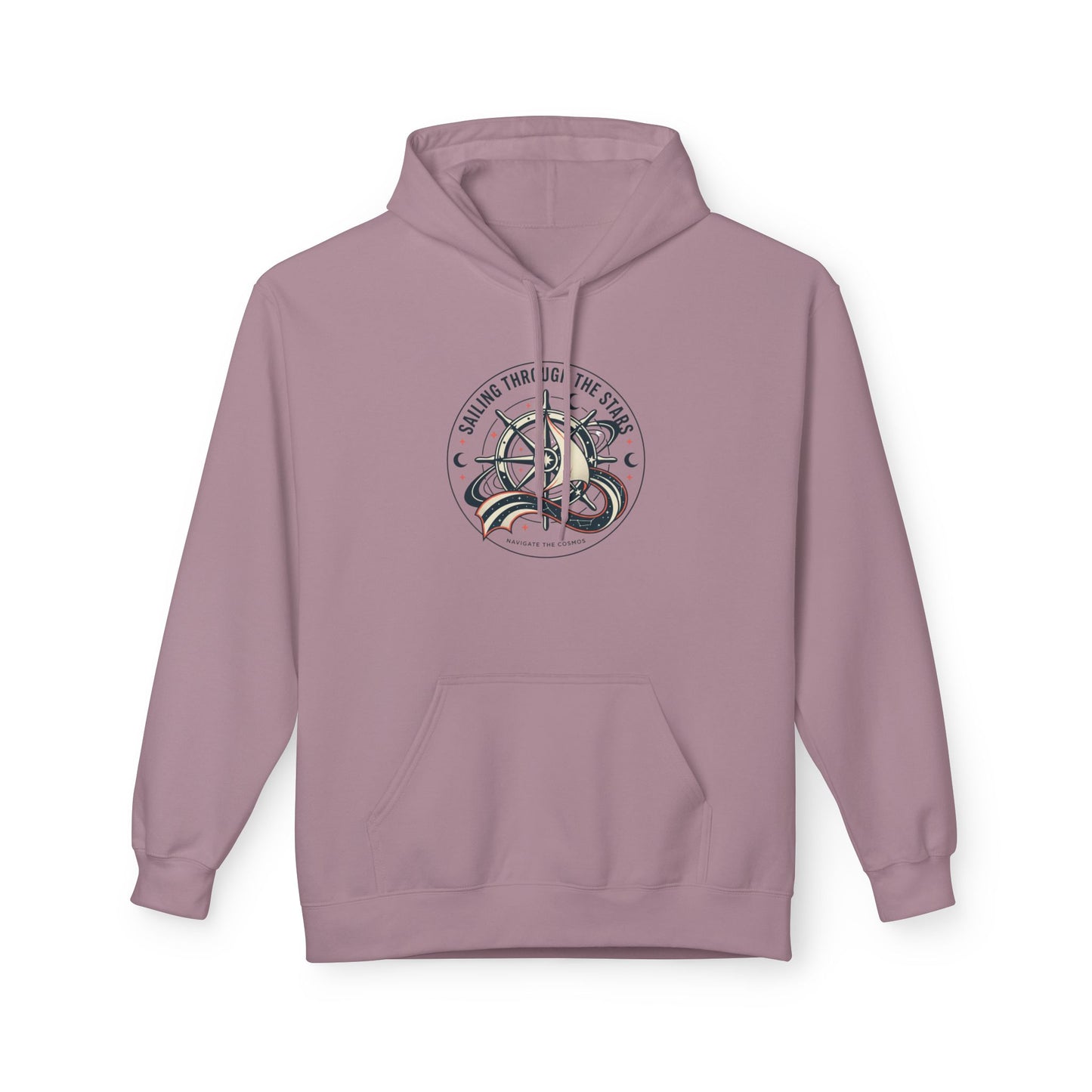 Celestial Nautical Hoodie – Spiritual Ocean Compass & Swirl Design | Astrology, Cosmic Streetwear, Unisex Hoodie