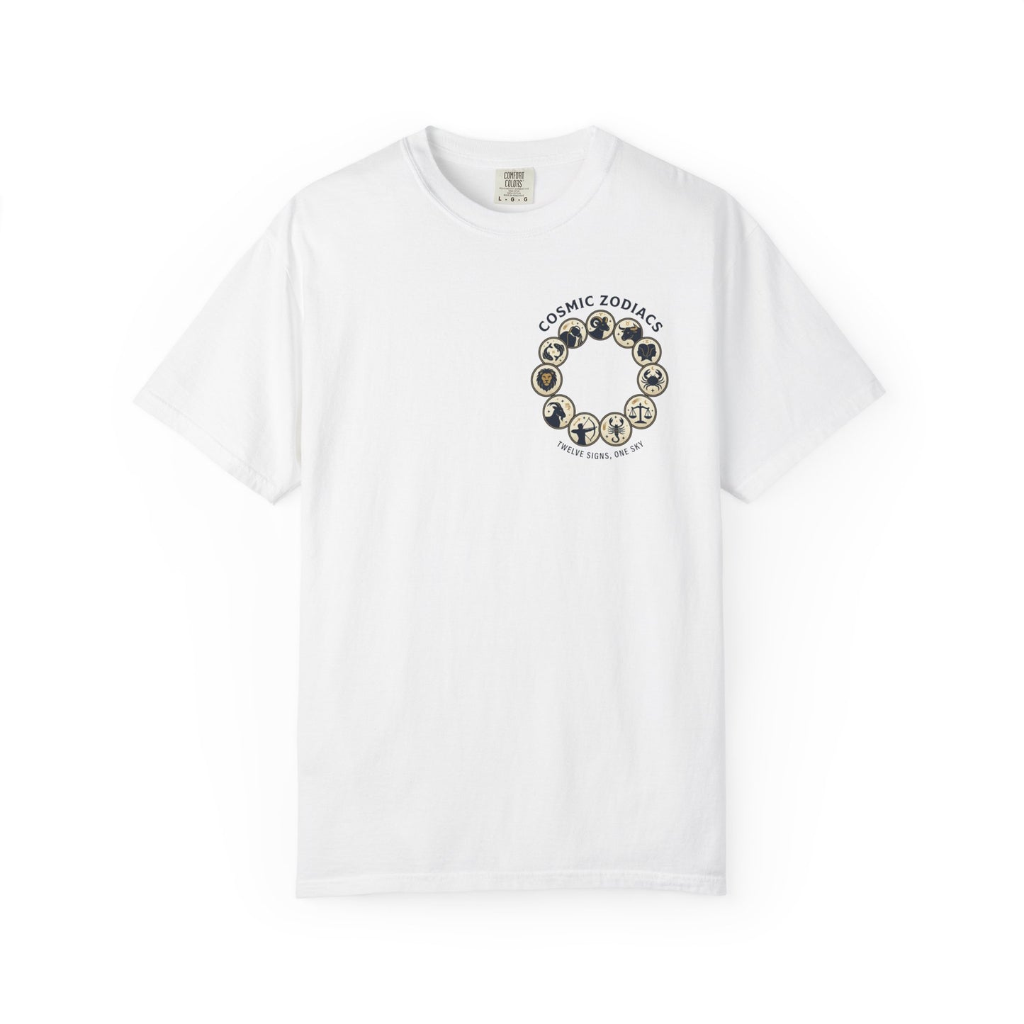 Zodiac Circle T-Shirt – Cosmic Zodiac Astrology Graphic Tee | Celestial Star Sign Shirt, Unisex Tee