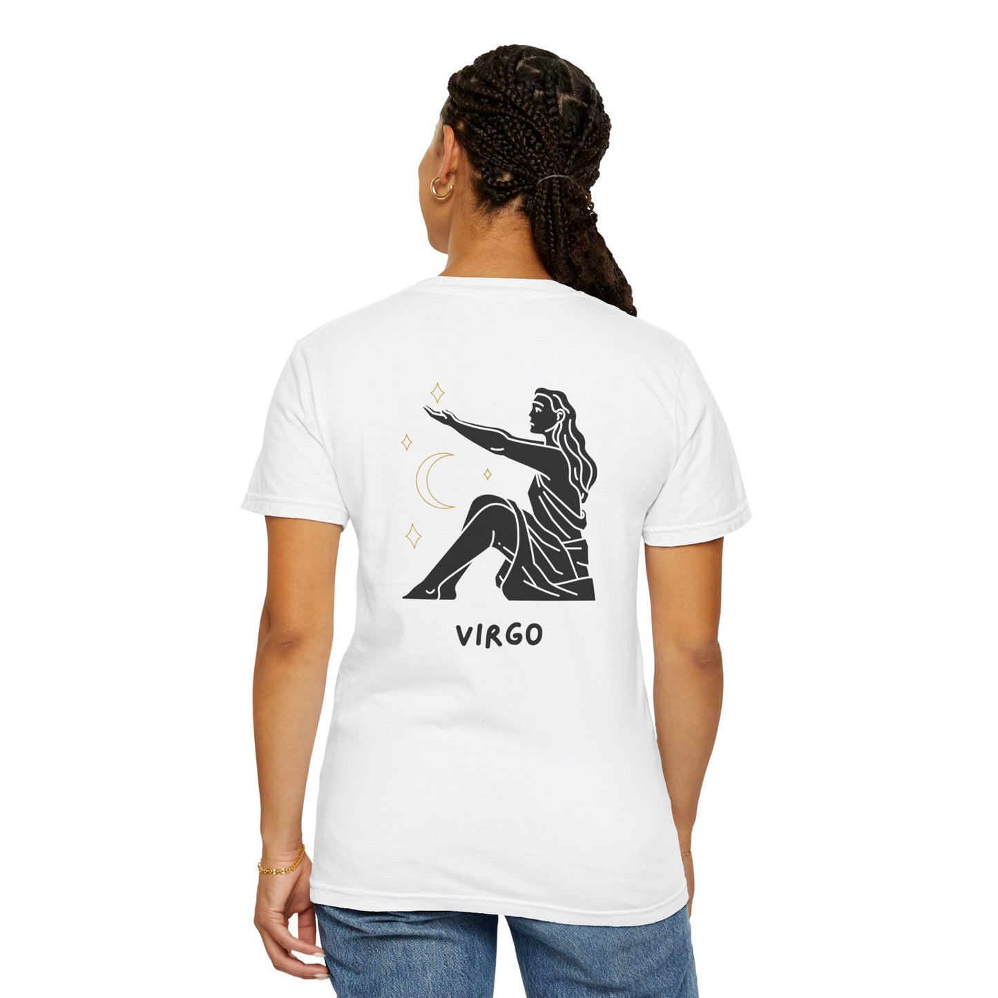 Virgo Zodiac T-Shirt – Minimalist Astrology Tee | Celestial Star Sign Graphic Shirt